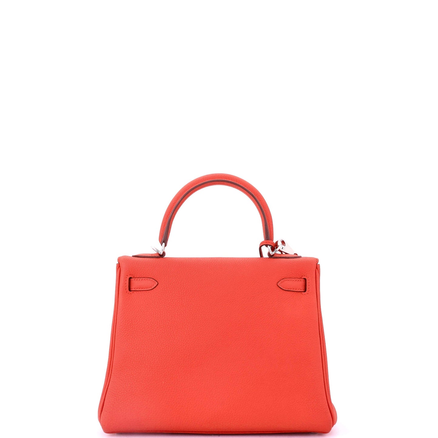 Kelly Handbag Rouge Tomate Togo with Palladium Hardware 25