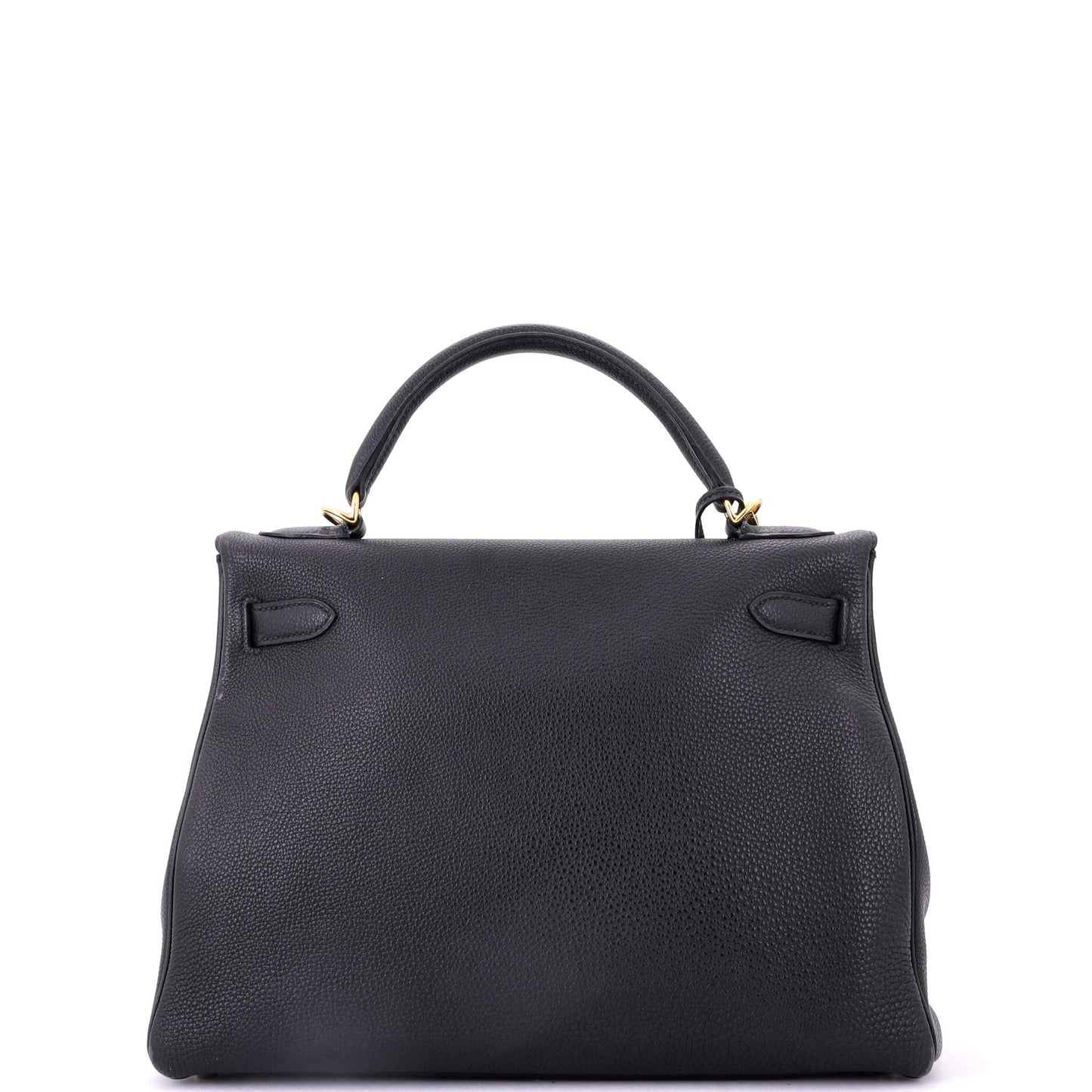 Kelly Handbag Noir Togo with Gold Hardware 32