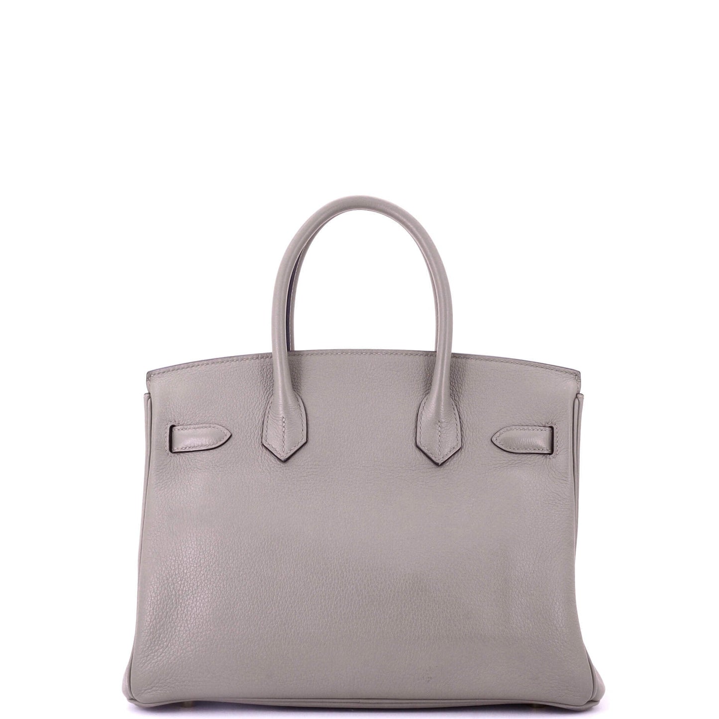 Birkin Handbag Grey Novillo with Gold Hardware 30