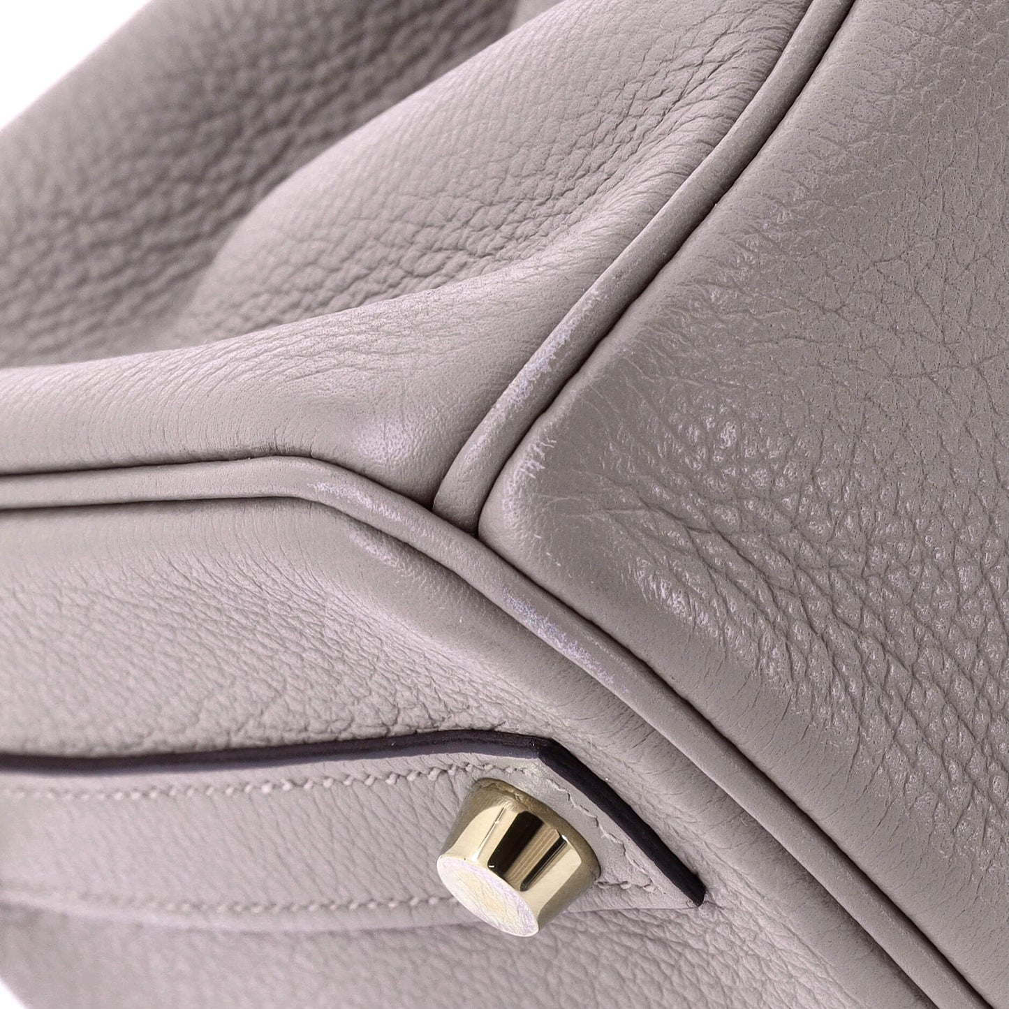 Birkin Handbag Grey Novillo with Gold Hardware 30