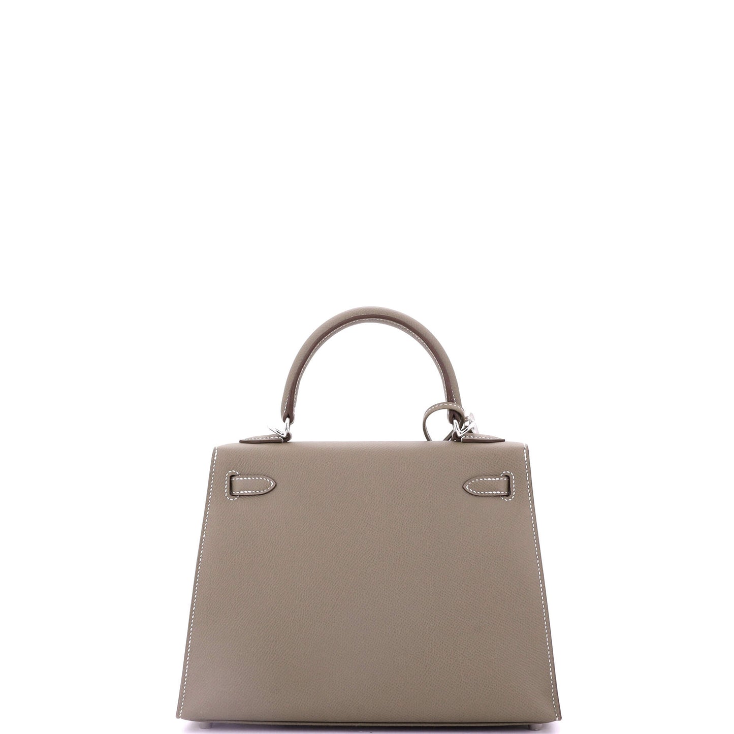 Kelly Handbag Grey Epsom with Palladium Hardware 25