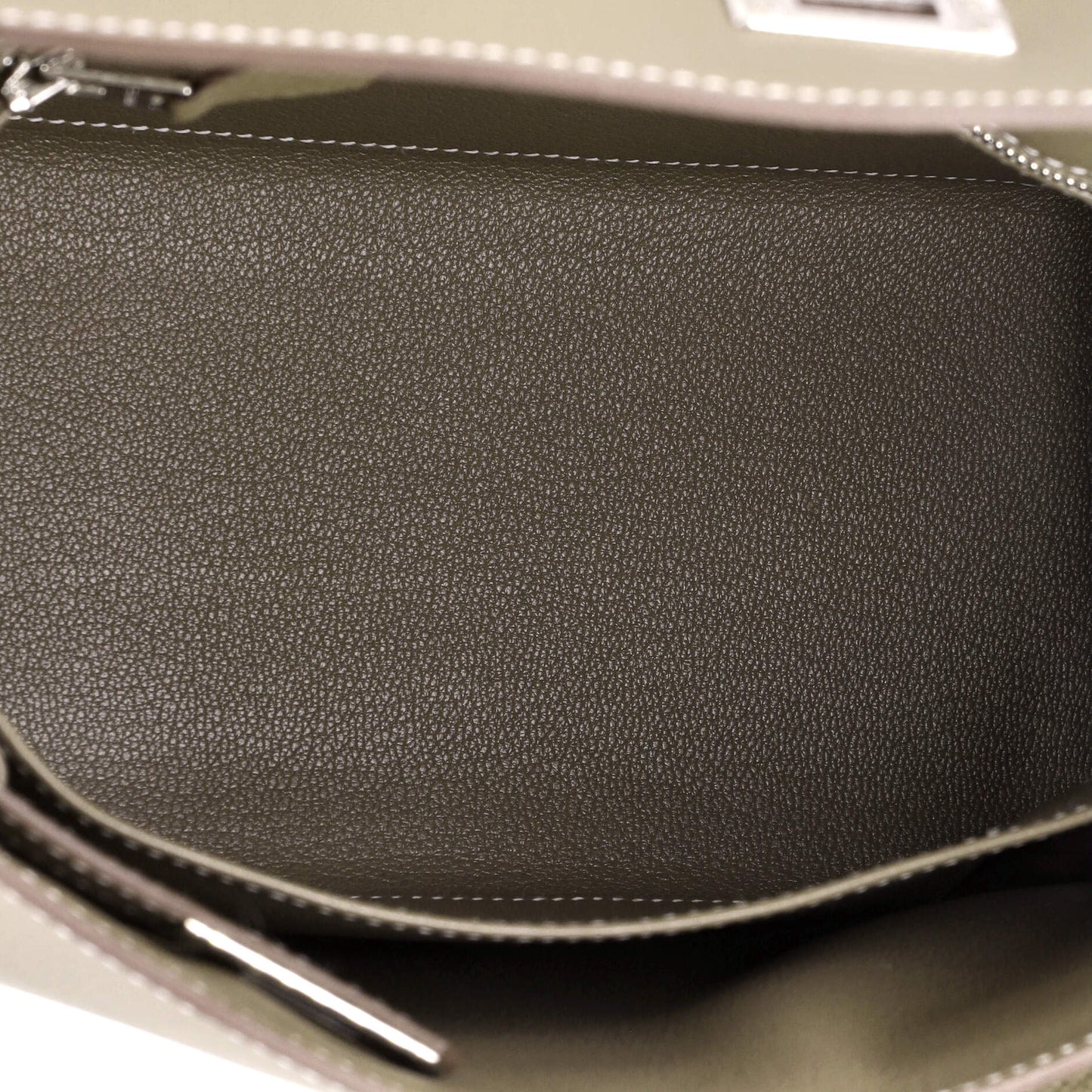 Kelly Handbag Grey Epsom with Palladium Hardware 25