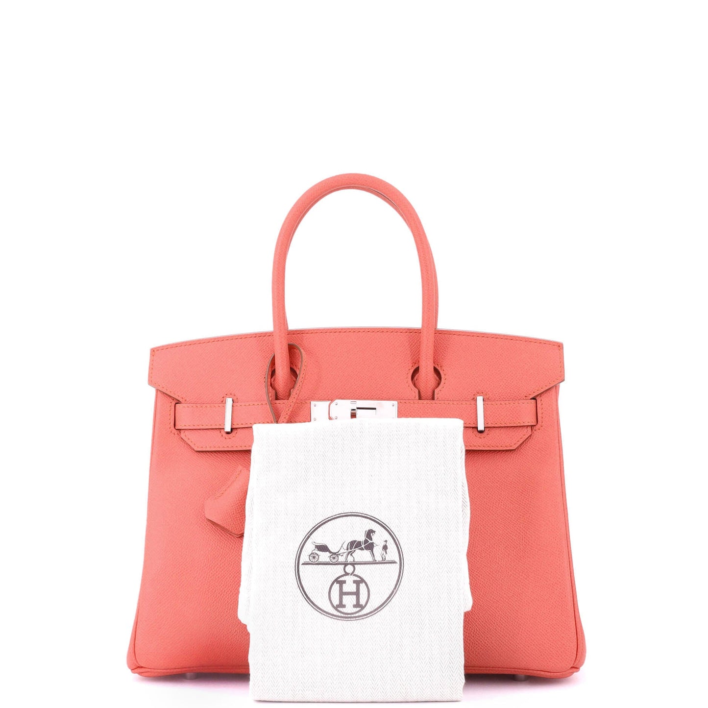 Birkin Handbag Flamingo Epsom with Palladium Hardware 30