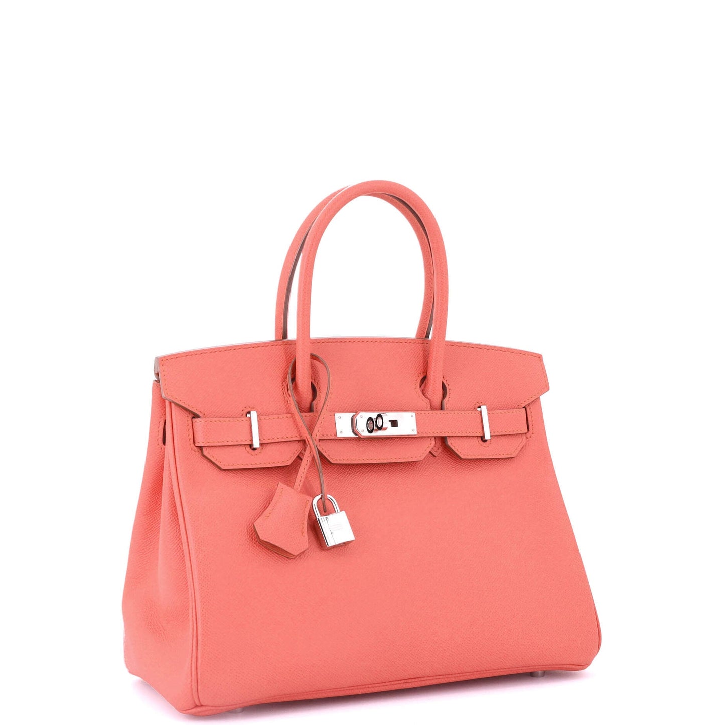 Birkin Handbag Flamingo Epsom with Palladium Hardware 30