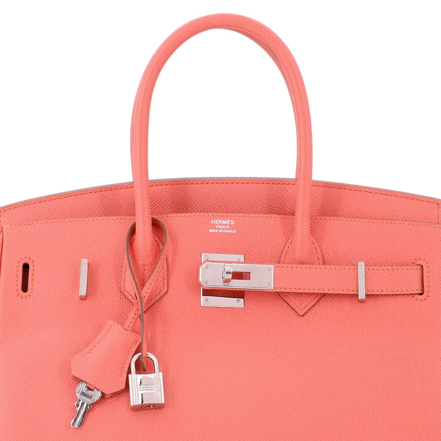 Birkin Handbag Flamingo Epsom with Palladium Hardware 30