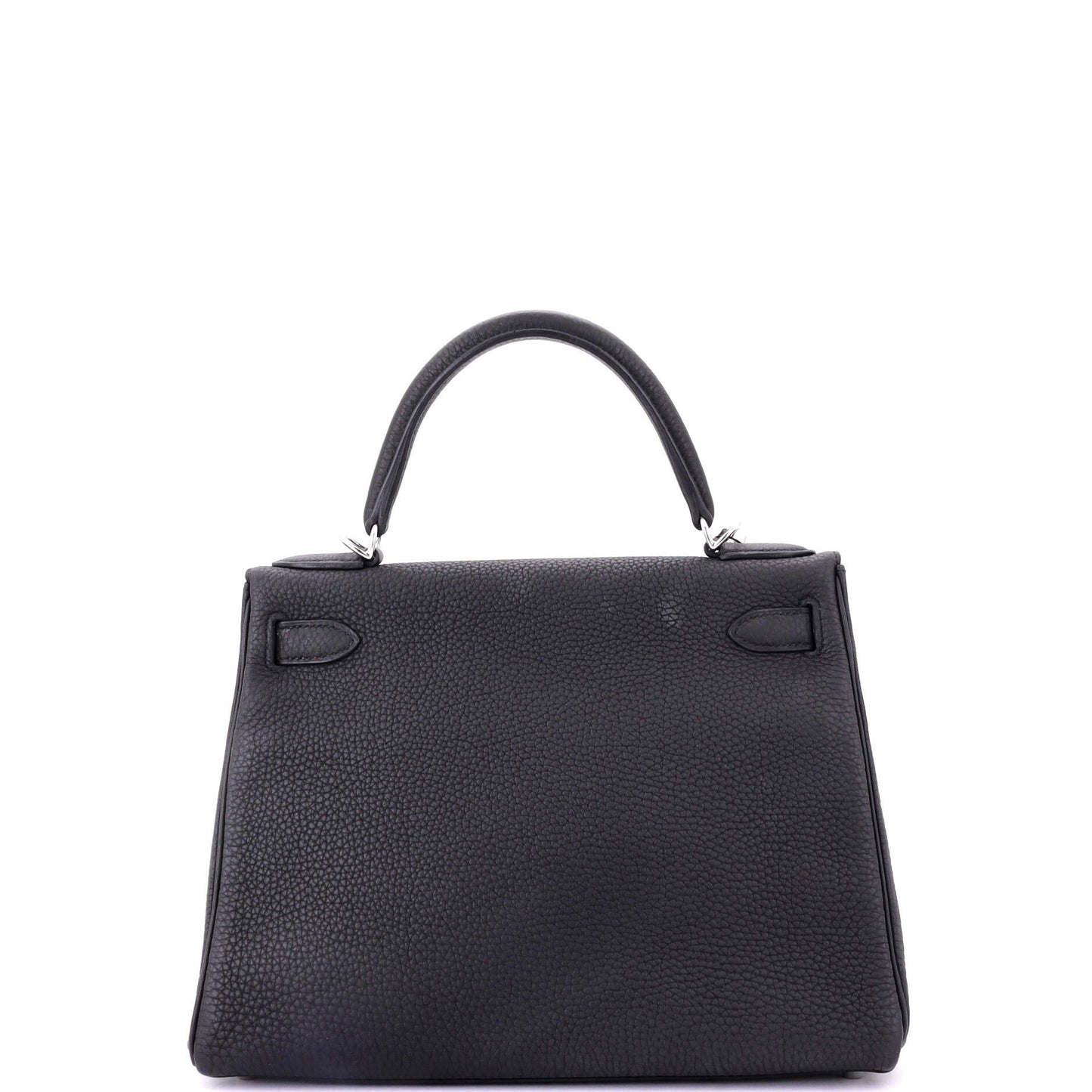 Kelly Handbag Noir Togo with Palladium Hardware 28