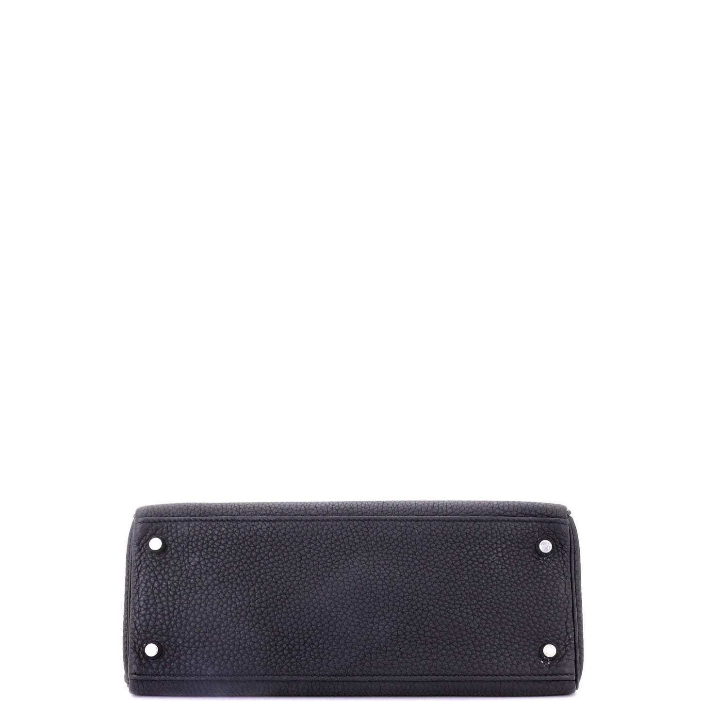 Kelly Handbag Noir Togo with Palladium Hardware 28