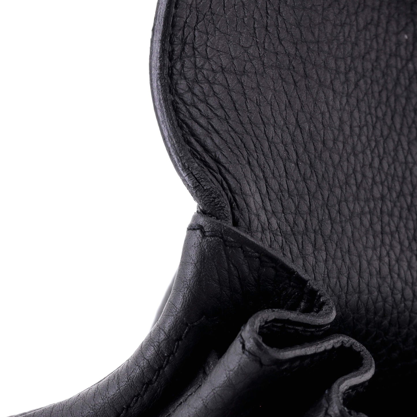 Kelly Handbag Noir Togo with Palladium Hardware 28