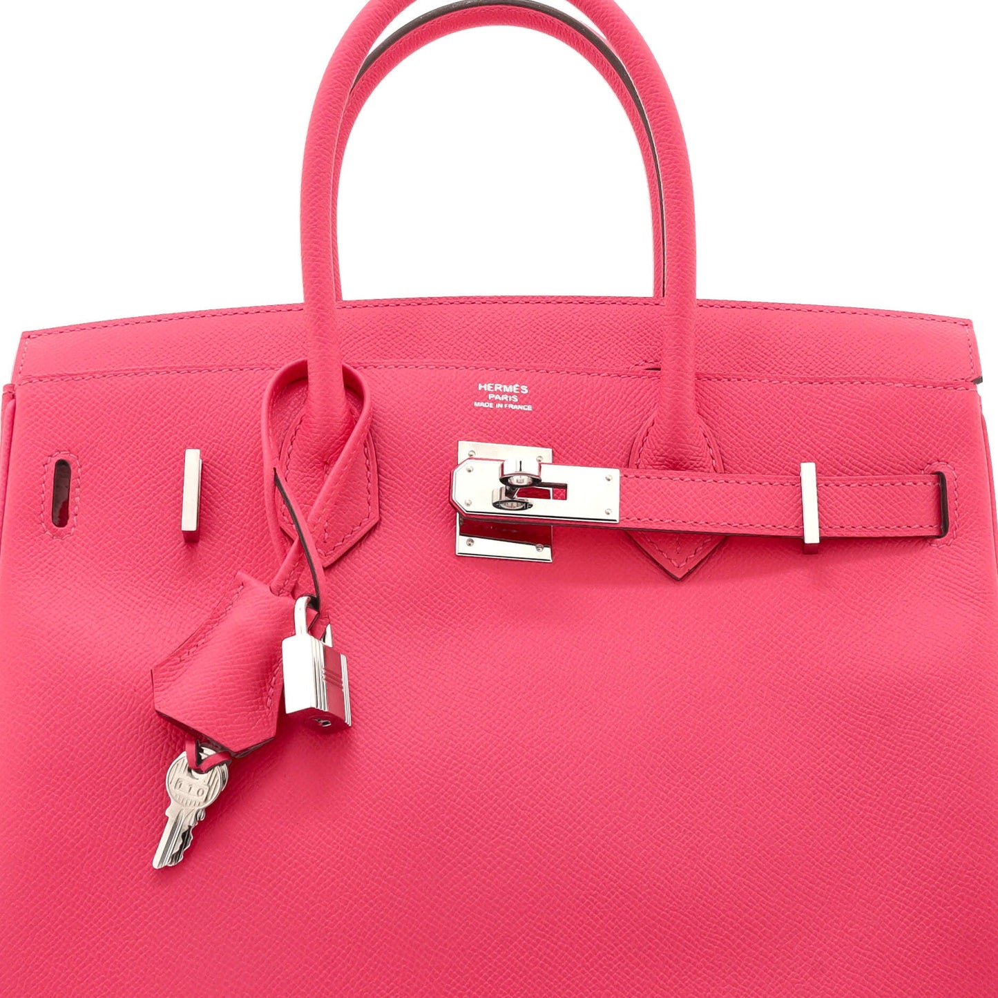 Birkin Handbag Rose Mexico Epsom with Palladium Hardware 30