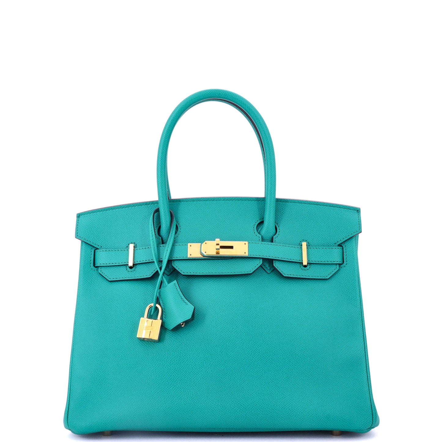 Birkin Handbag Bleu Paon Epsom with Gold Hardware 30