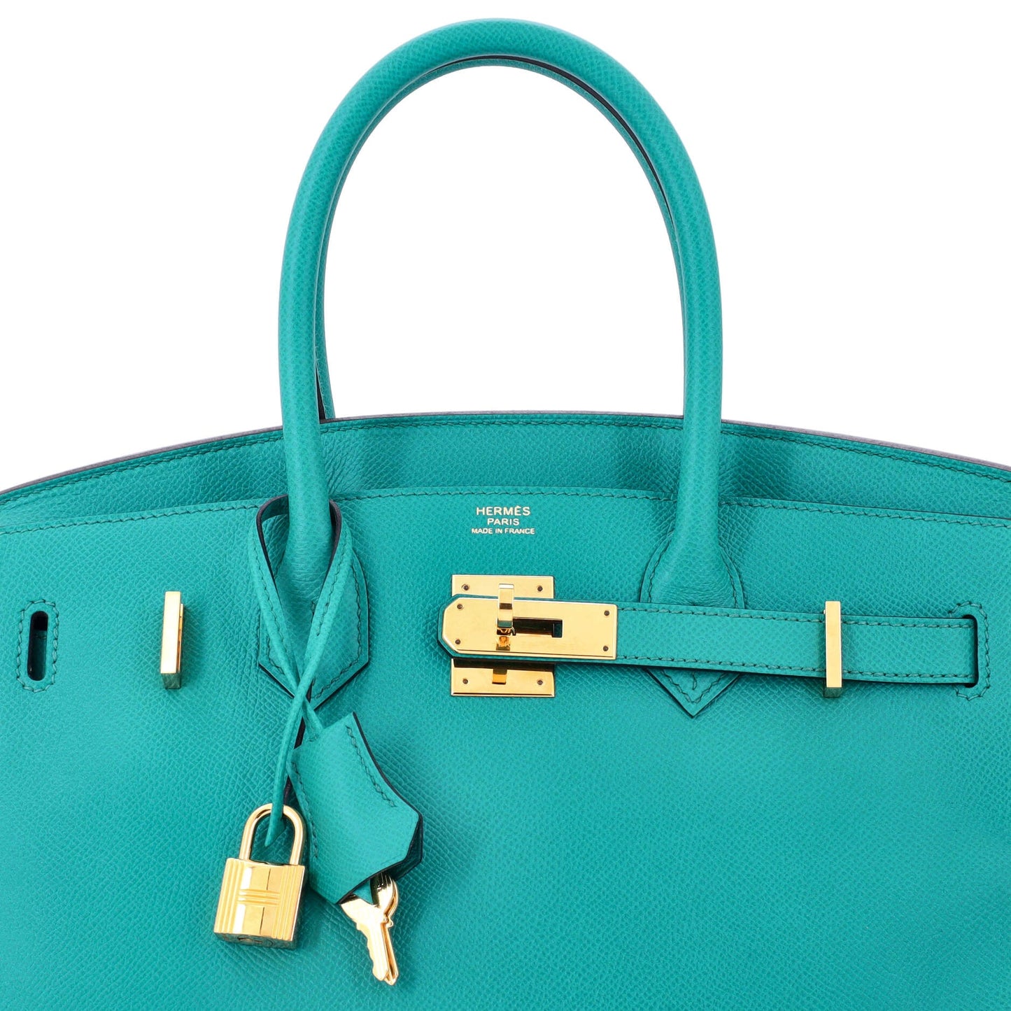 Birkin Handbag Bleu Paon Epsom with Gold Hardware 30