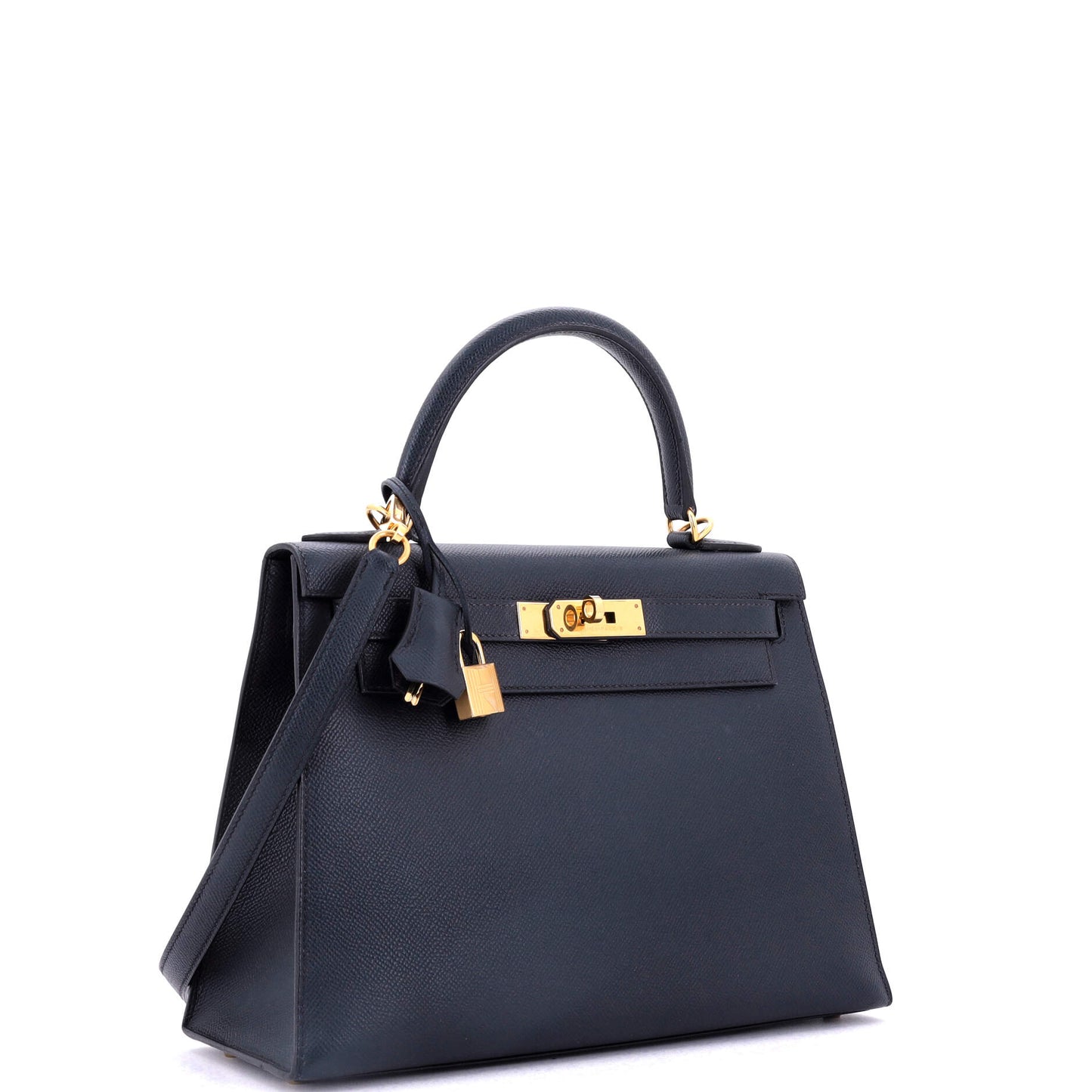 Kelly Handbag Noir Epsom with Gold Hardware 28
