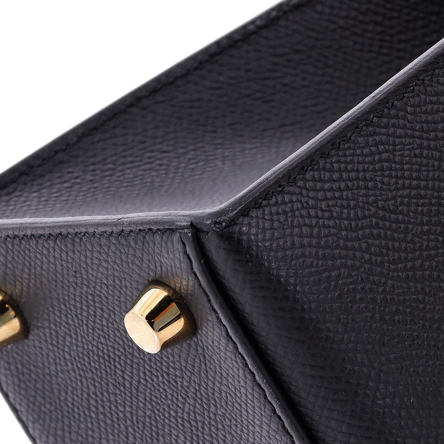 Kelly Handbag Noir Epsom with Gold Hardware 25