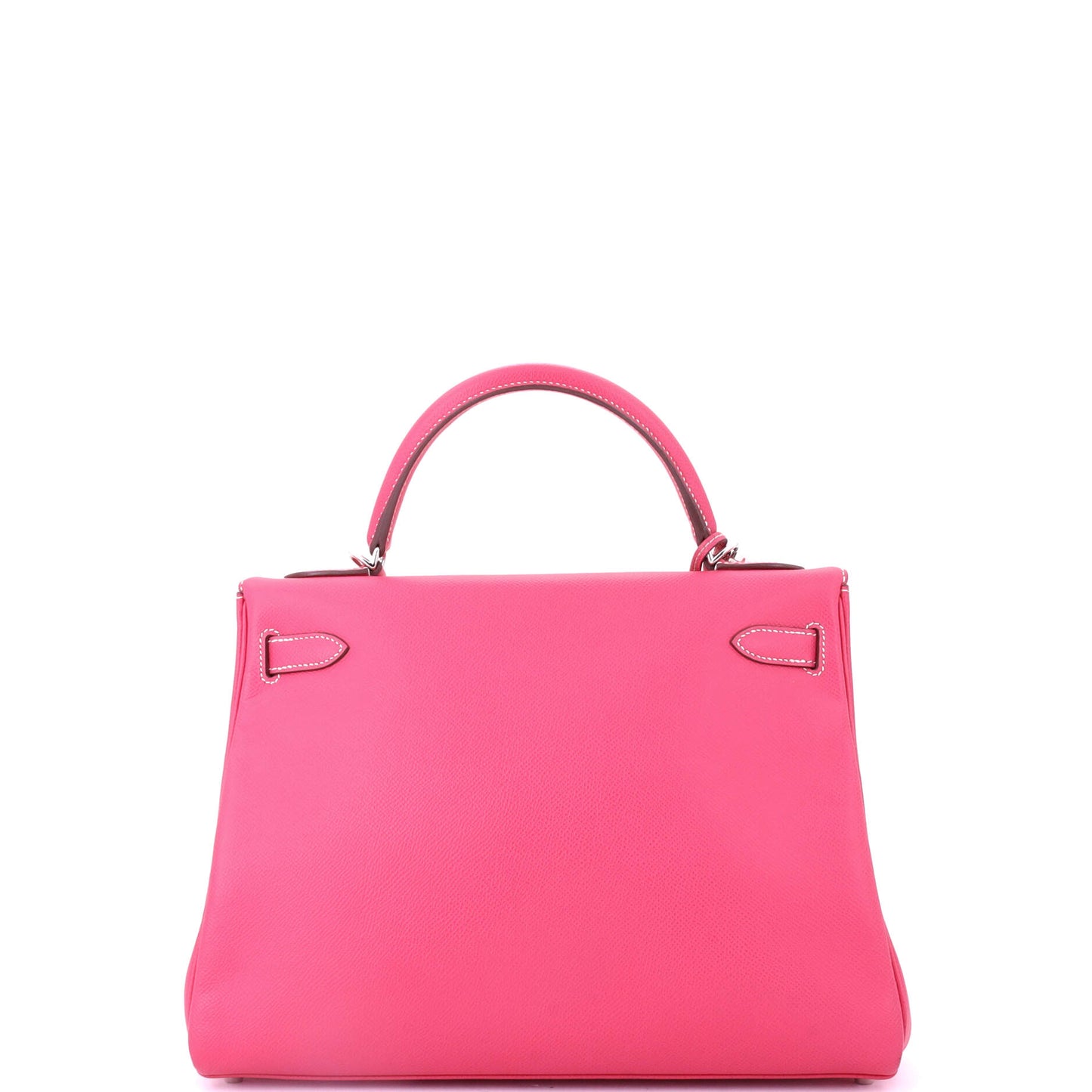 Kelly Handbag Rose Tyrien Epsom with Palladium Hardware 32