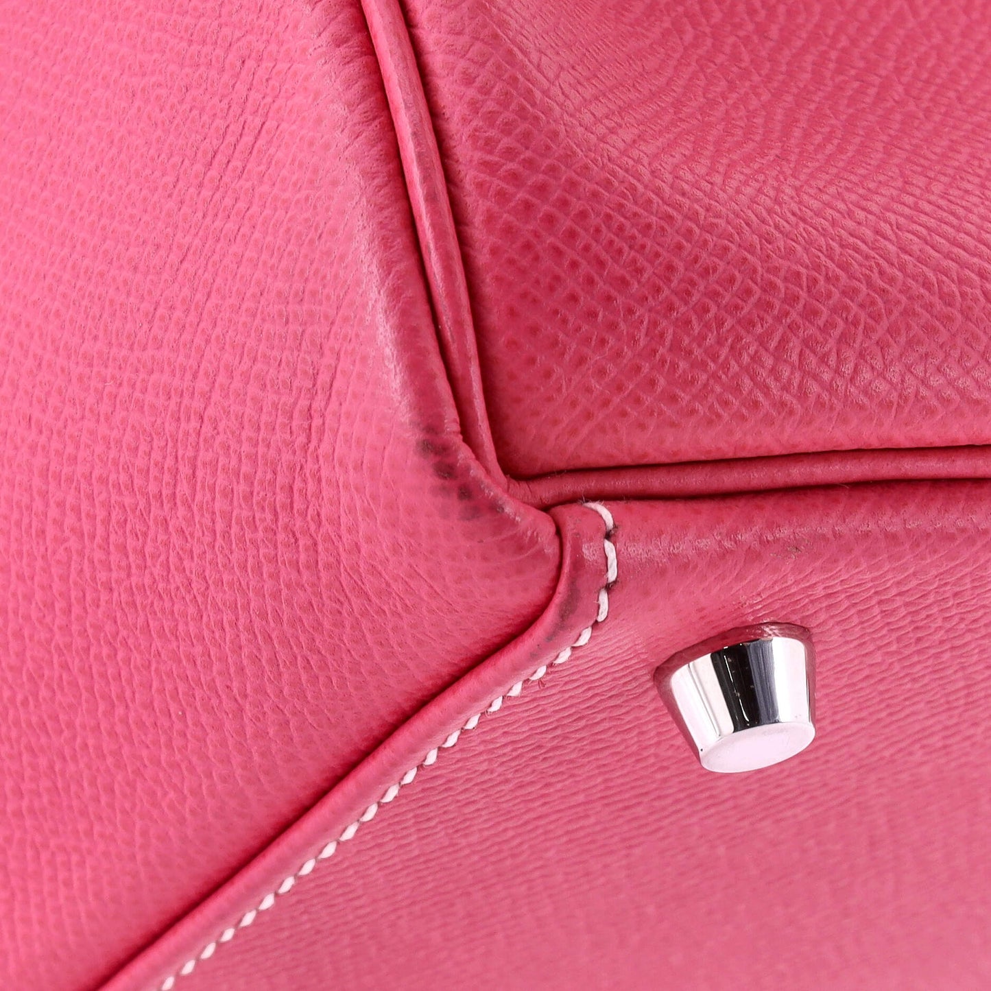 Kelly Handbag Rose Tyrien Epsom with Palladium Hardware 32