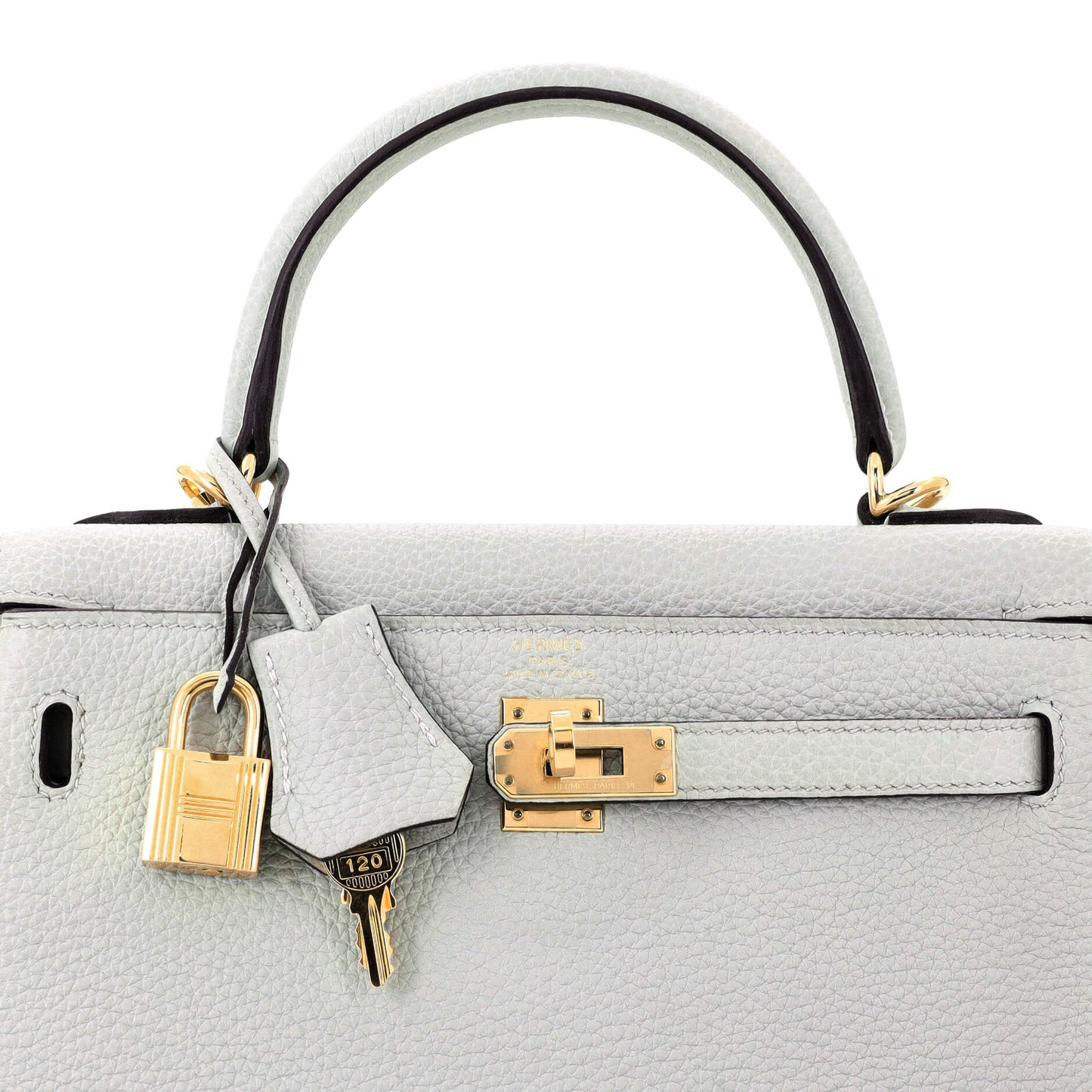 Kelly Handbag Grey Togo with Gold Hardware 25