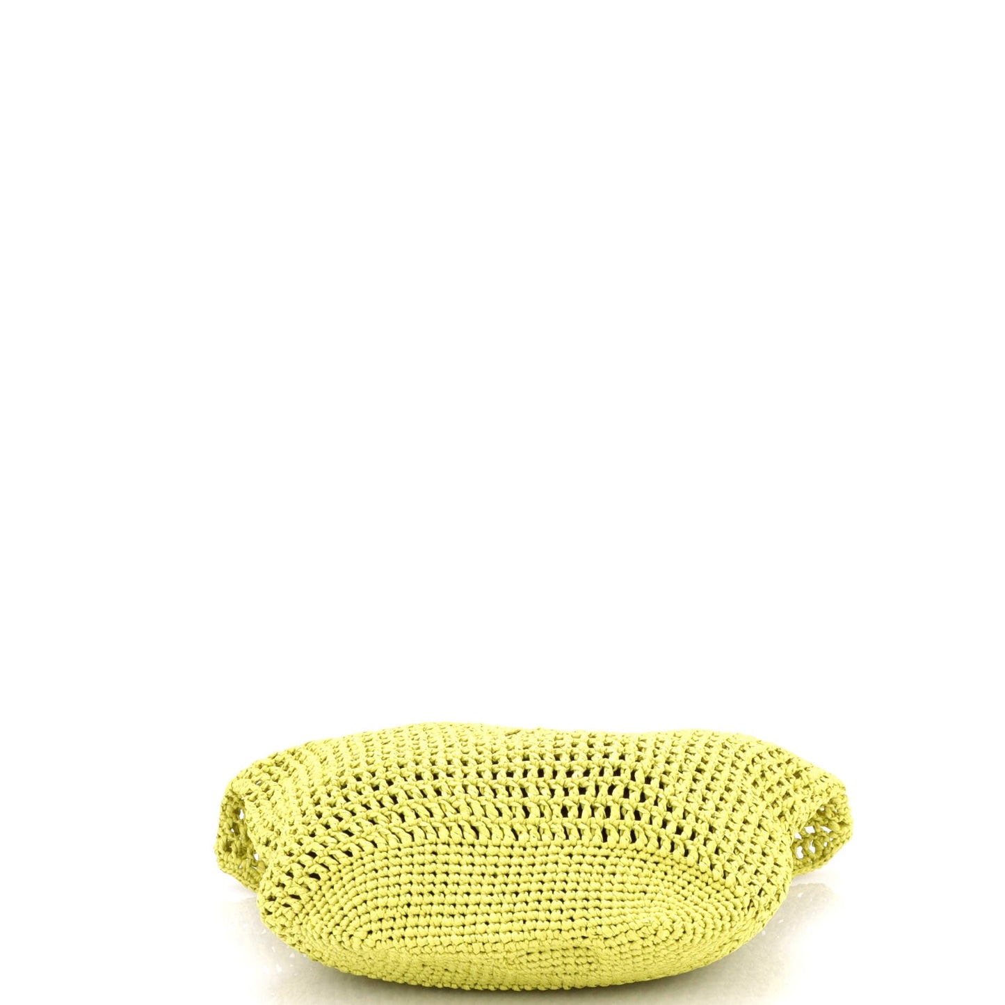 Triangle Logo Bucket Tote Raffia Small