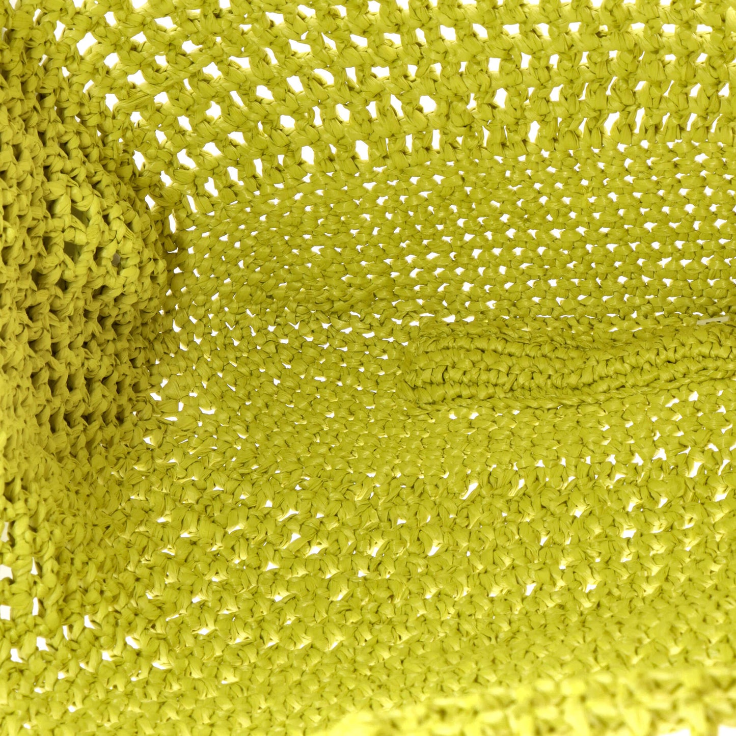 Triangle Logo Bucket Tote Raffia Small