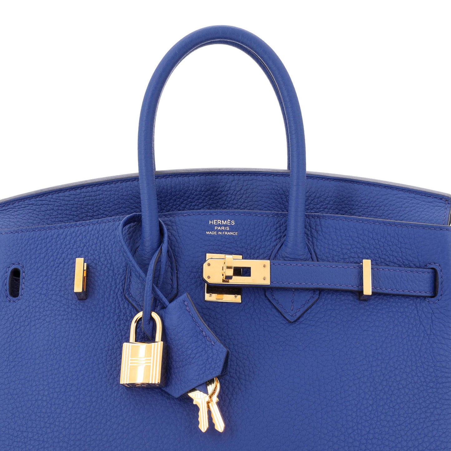 Birkin Handbag Bleu Royal Togo with Gold Hardware 25