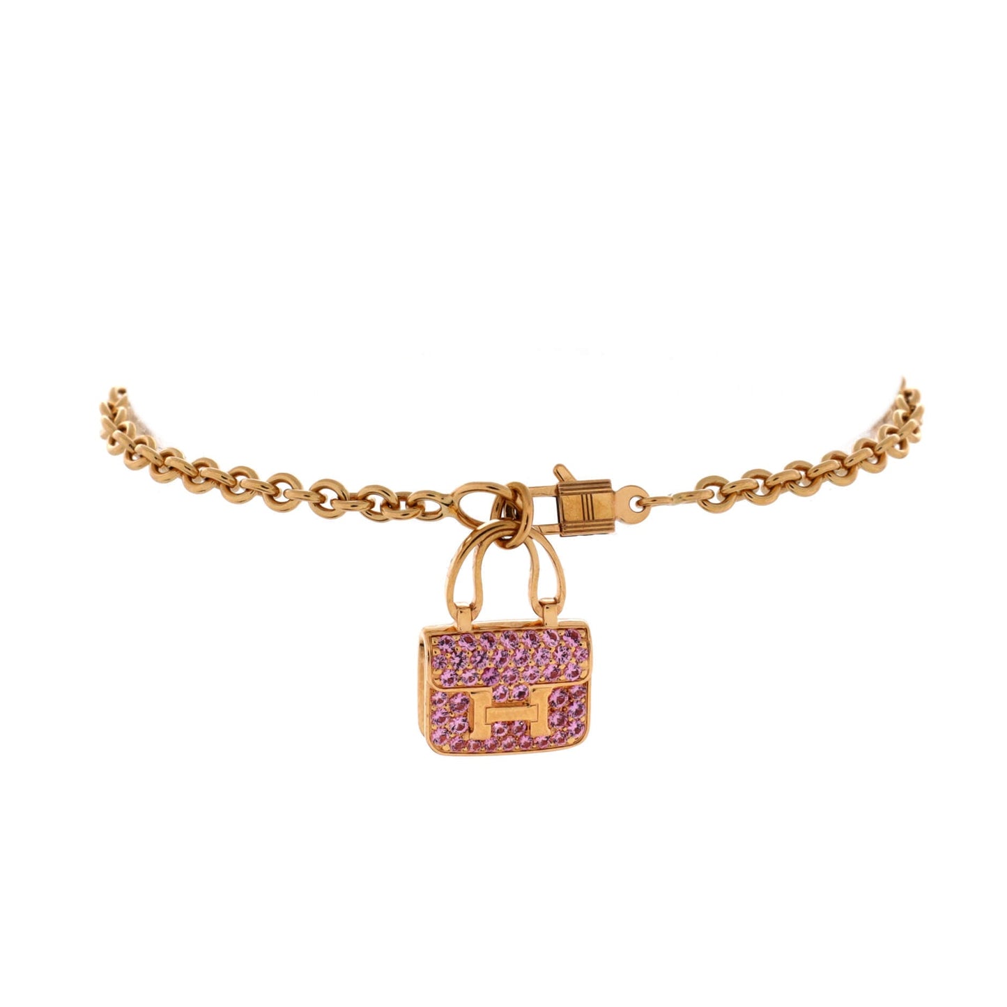 Amulettes Constance Bracelet 18K Rose Gold with Pink Sapphires