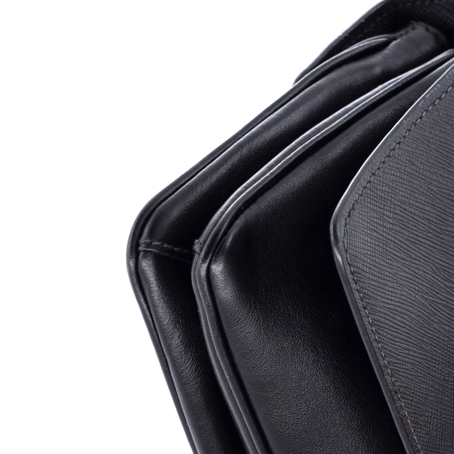 Chain Flap Crossbody Bag Tessuto and Saffiano Leather Medium