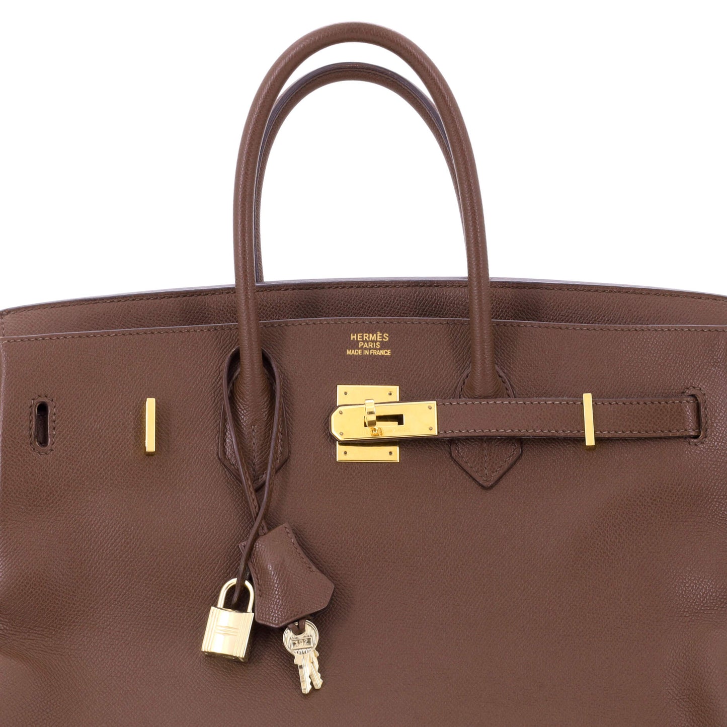 Birkin Handbag Marron Foncé Epsom with Gold Hardware 35
