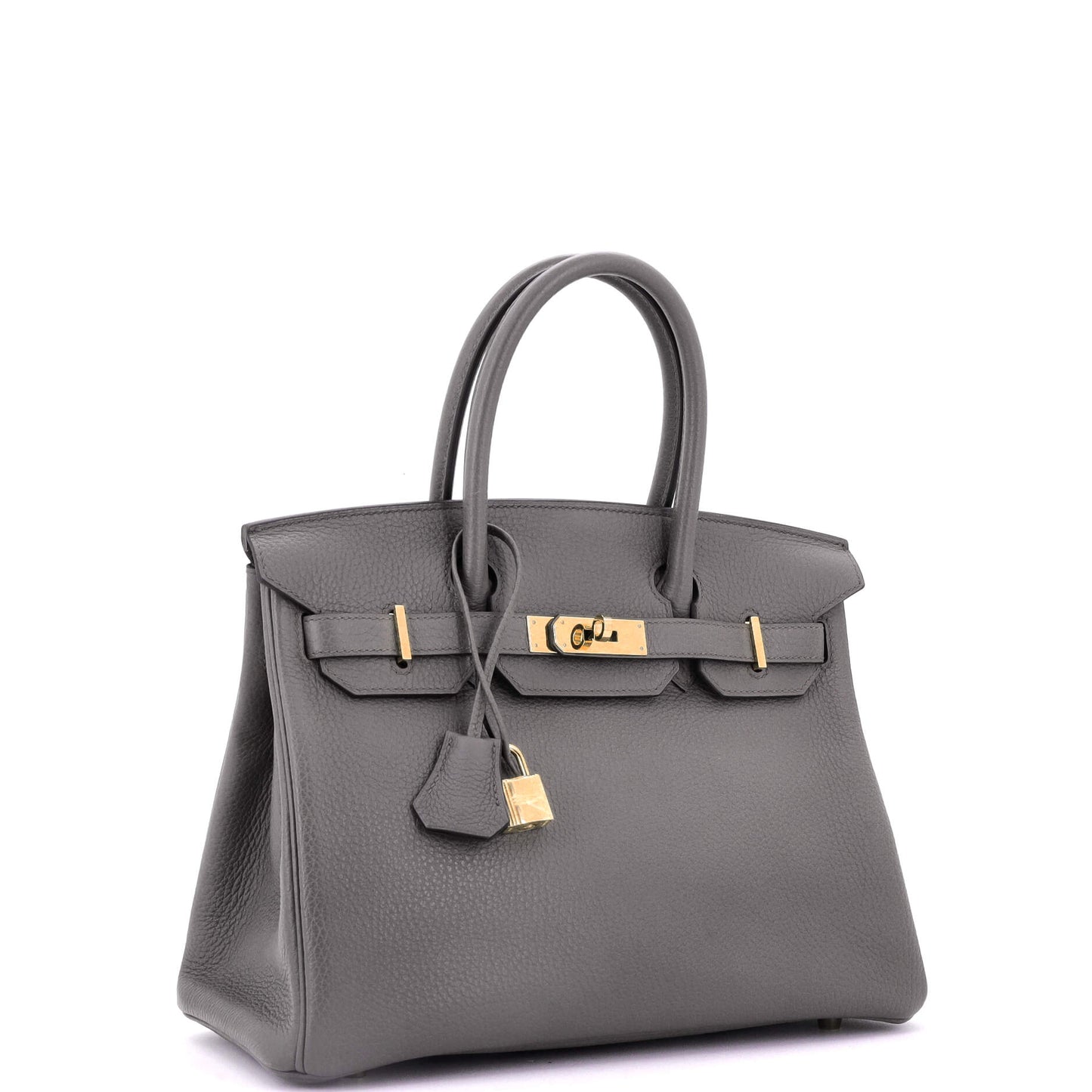 Birkin Handbag Grey Togo with Gold Hardware 30