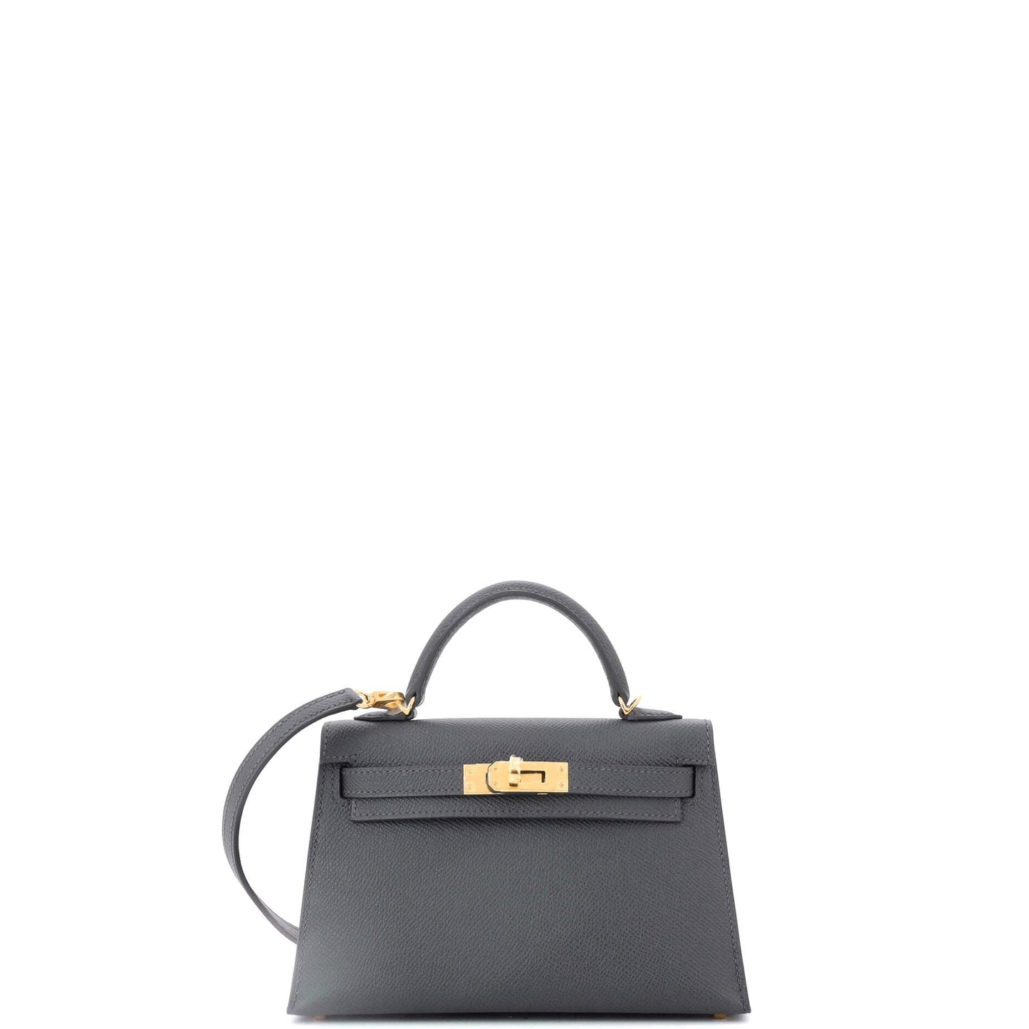 Kelly Mini II Bag Vert Mangrove Epsom with Gold Hardware 20