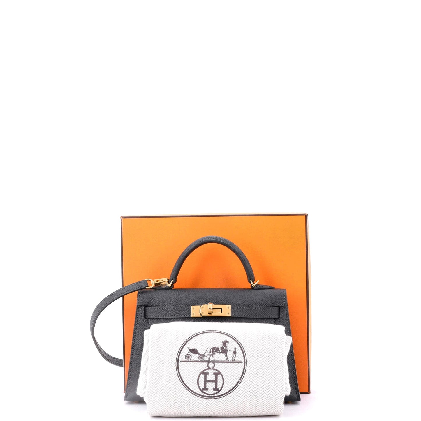 Kelly Mini II Bag Vert Mangrove Epsom with Gold Hardware 20