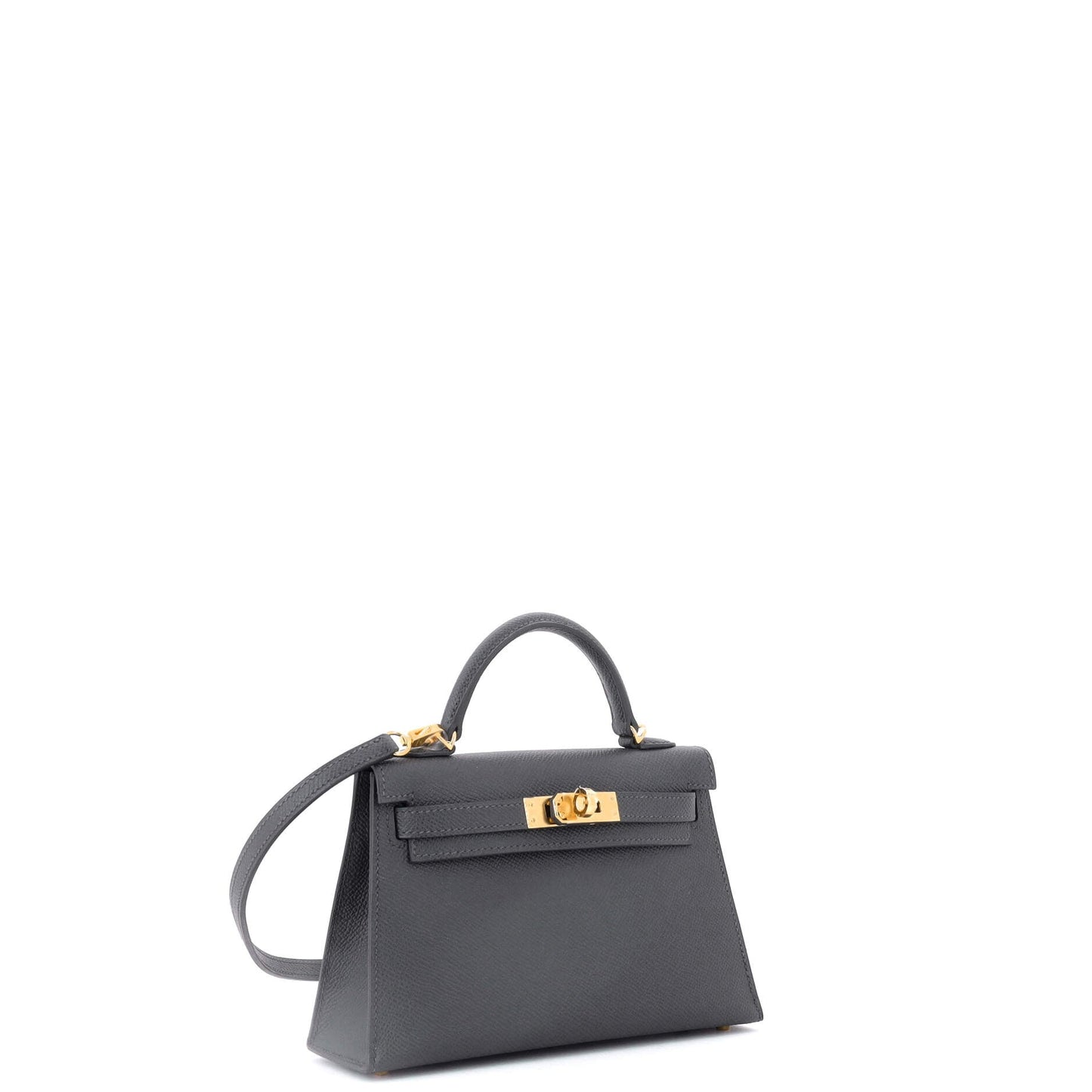 Kelly Mini II Bag Vert Mangrove Epsom with Gold Hardware 20