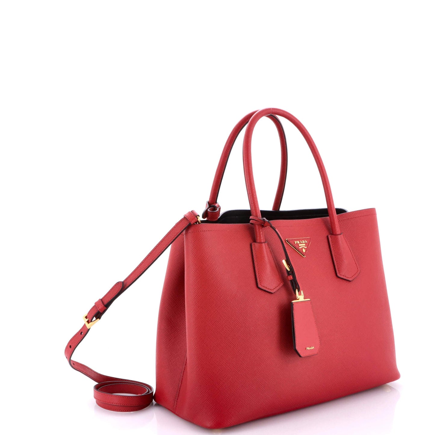 Cuir Double Tote Saffiano Leather Large