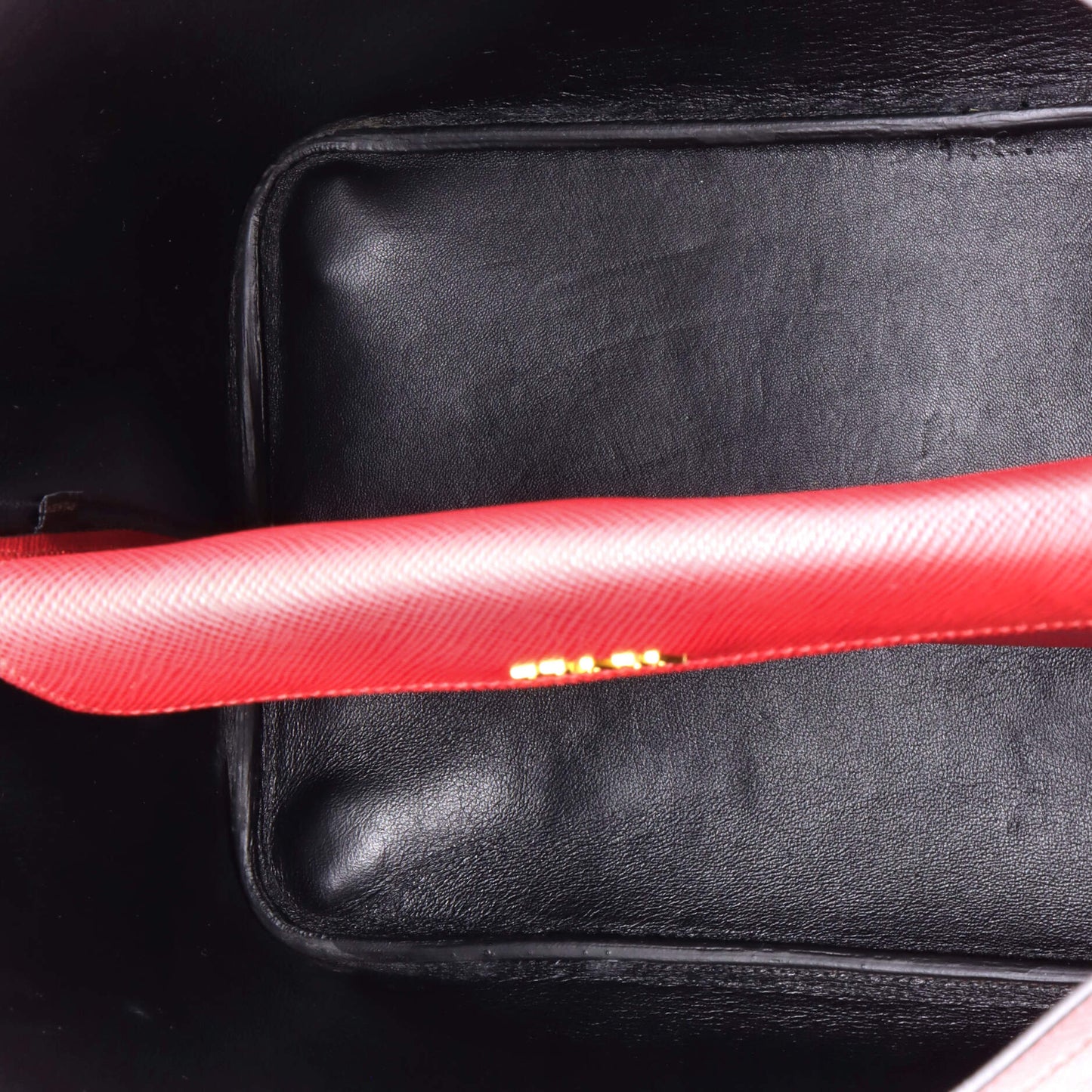 Cuir Double Tote Saffiano Leather Large