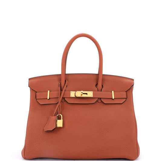 Birkin Handbag Cuivre Togo with Gold Hardware 30