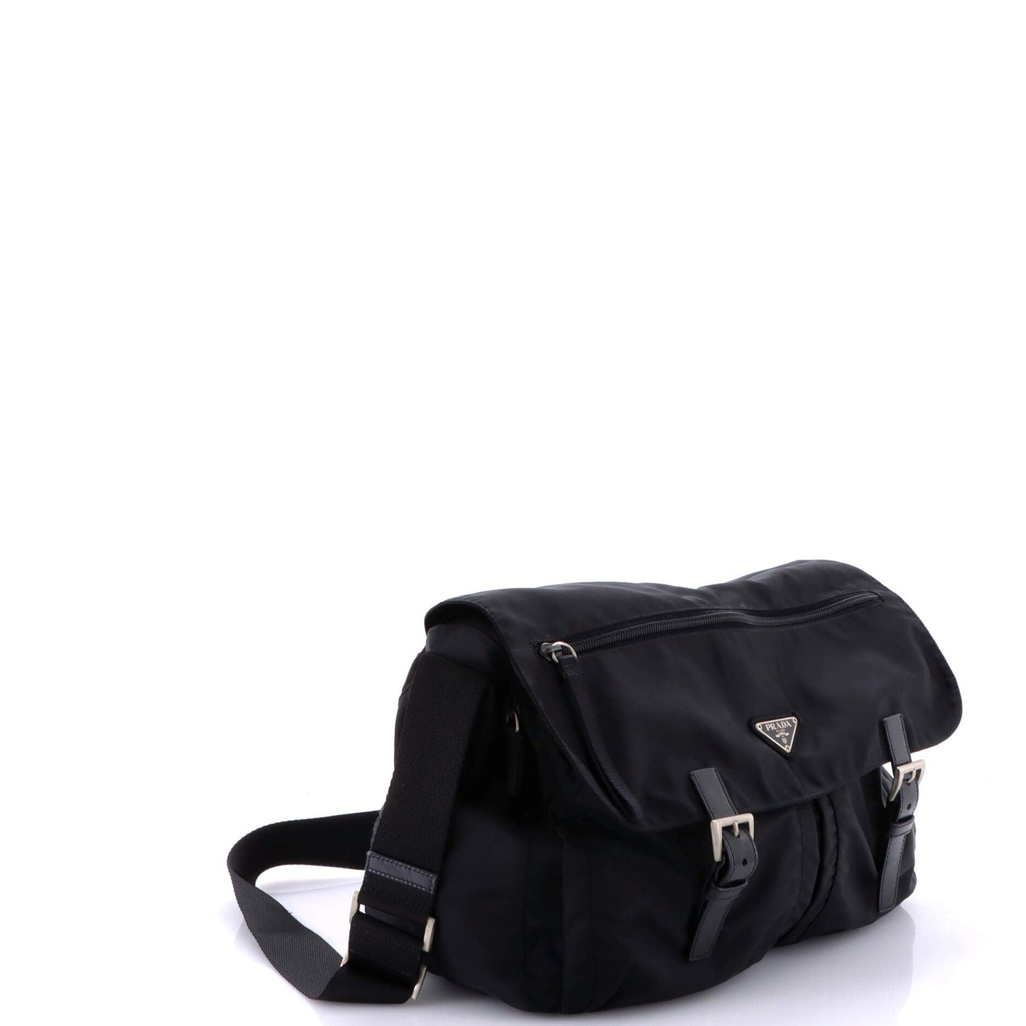Zip Buckle Messenger Bag Tessuto Medium