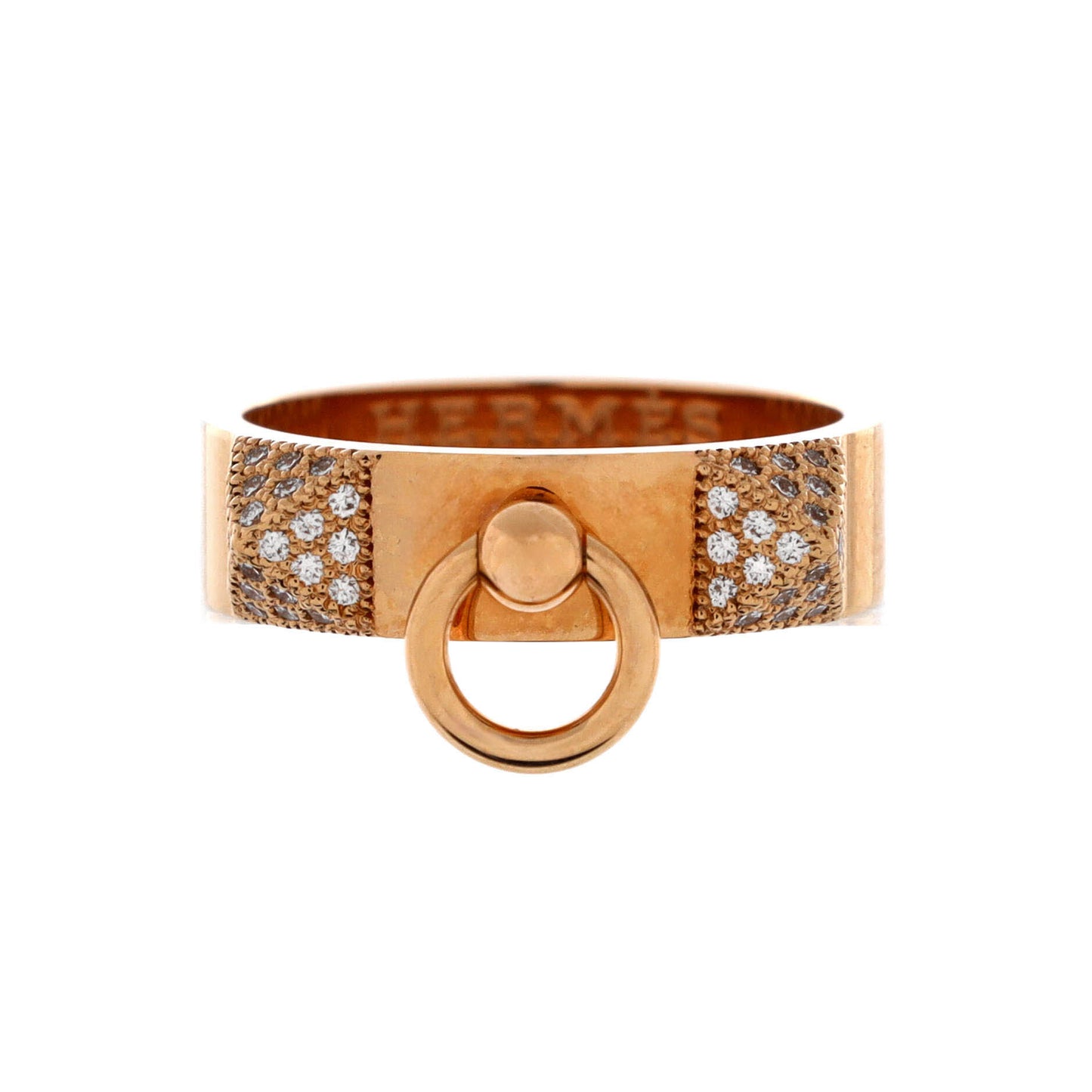 Collier de Chien Ring 18K Rose Gold and Diamonds Small