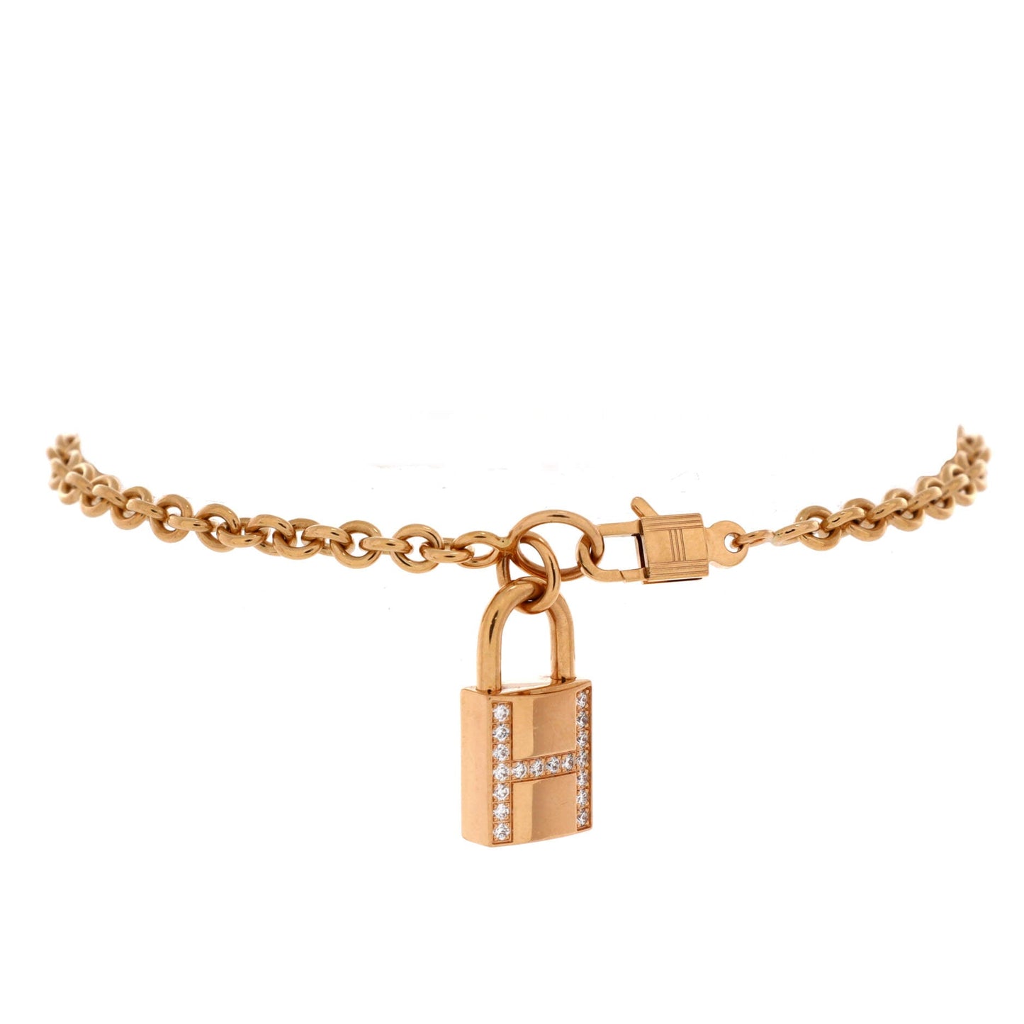 Amulettes Cadenas Pendant Bracelet 18K Rose Gold with Diamonds