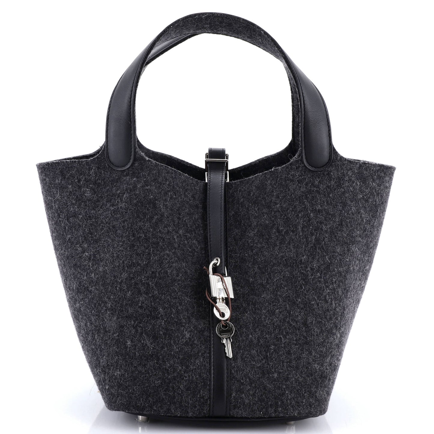 Picotin Lock Bag Felt with Leather MM