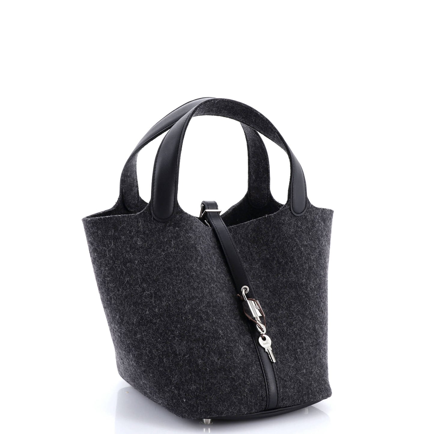 Picotin Lock Bag Felt with Leather MM