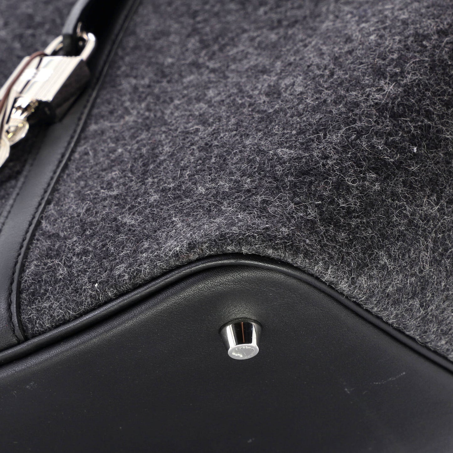 Picotin Lock Bag Felt with Leather MM