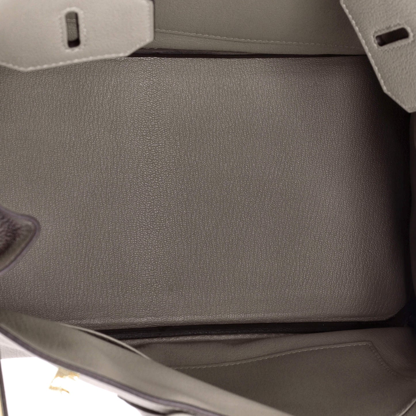 Birkin Handbag Grey Novillo with Gold Hardware 30