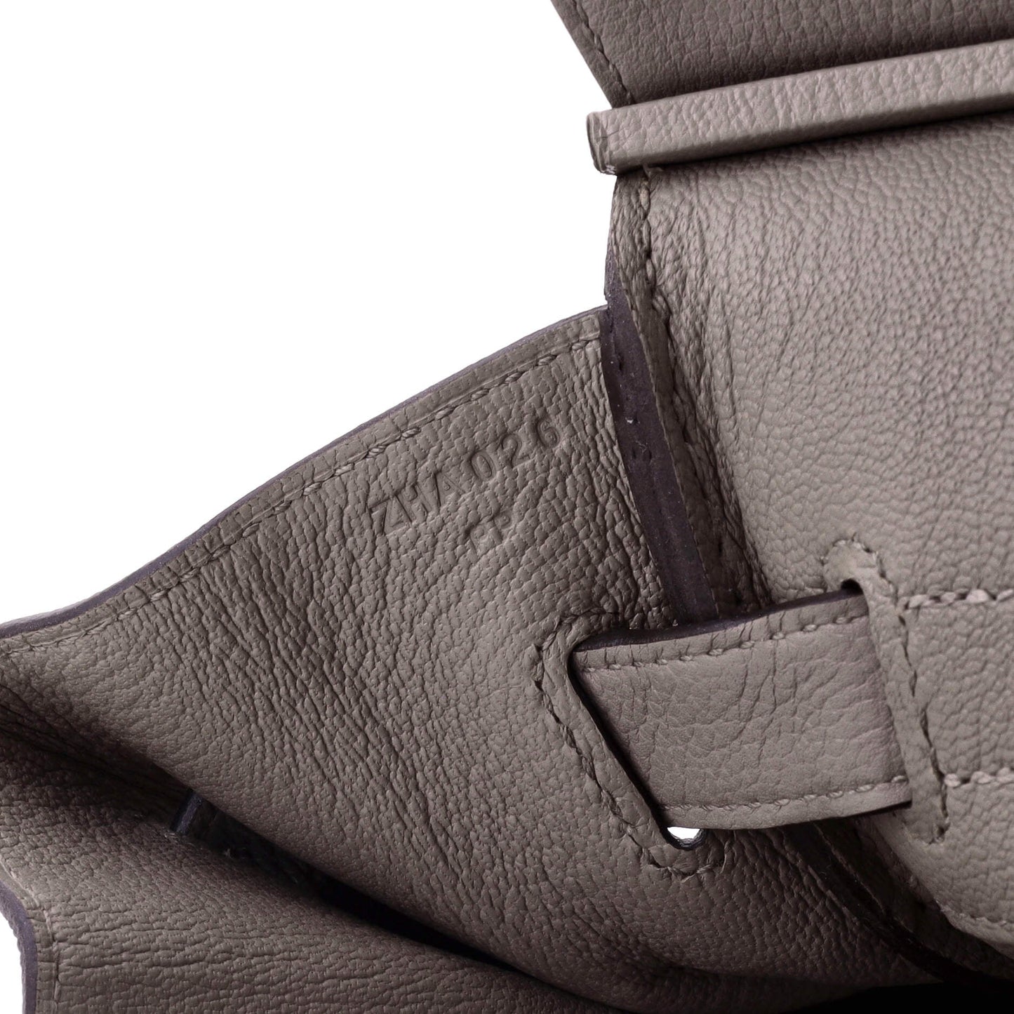 Birkin Handbag Grey Novillo with Gold Hardware 30