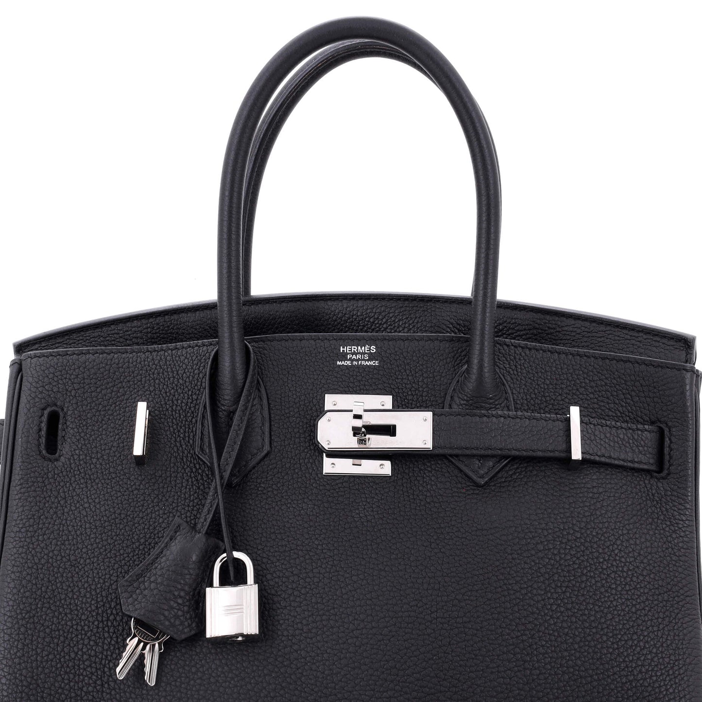 Birkin Handbag Noir Togo with Palladium Hardware 30
