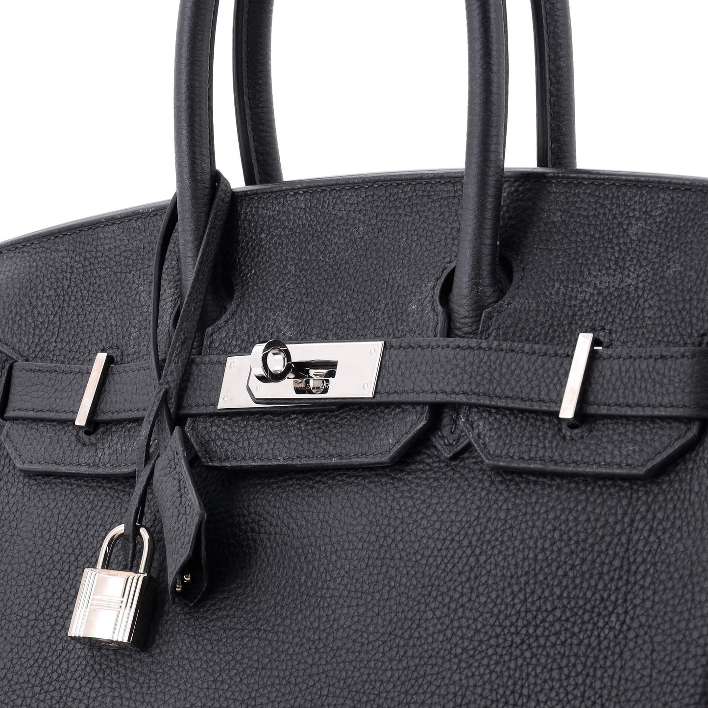 Birkin Handbag Noir Togo with Palladium Hardware 30