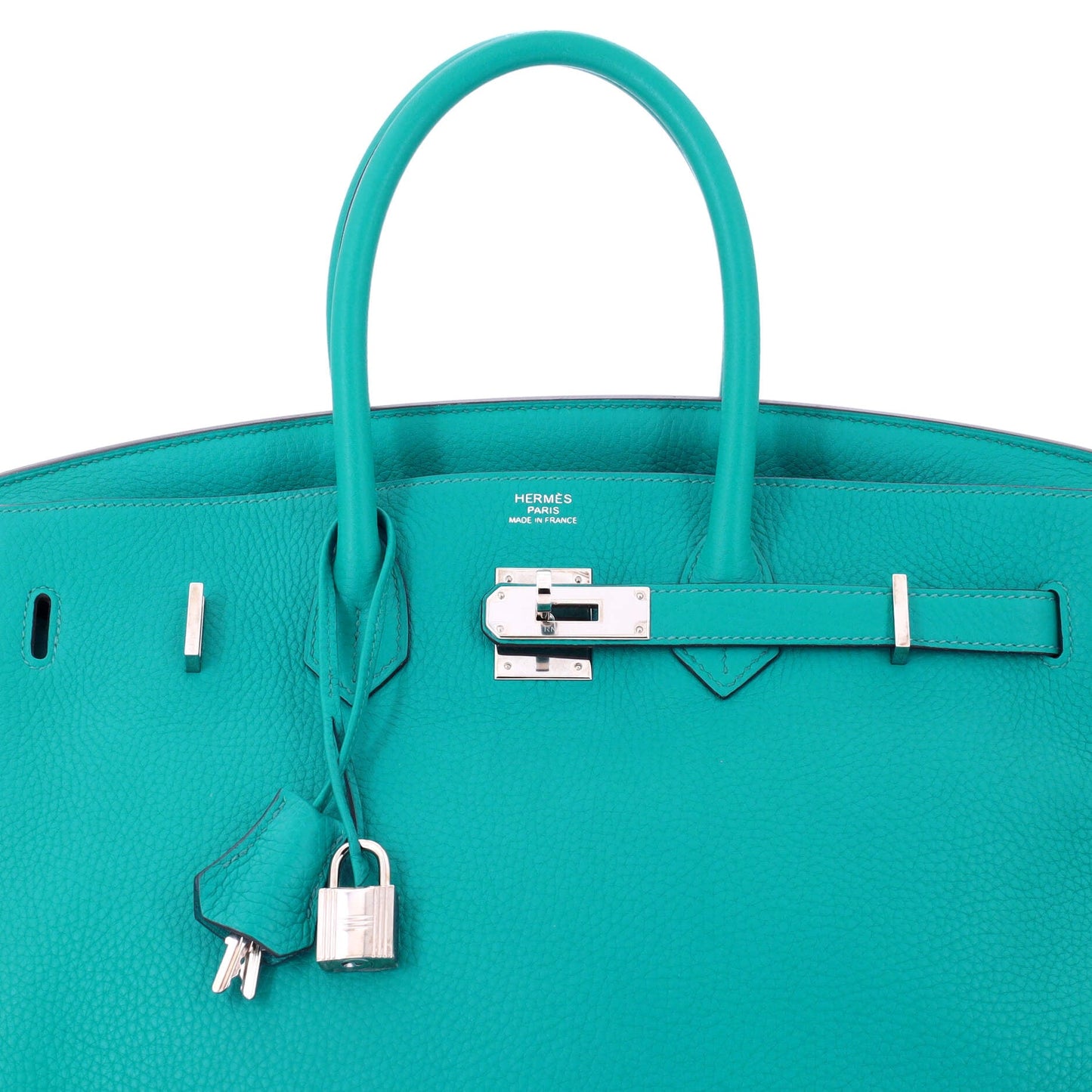 Birkin Handbag Bleu Paon Togo with Palladium Hardware 35