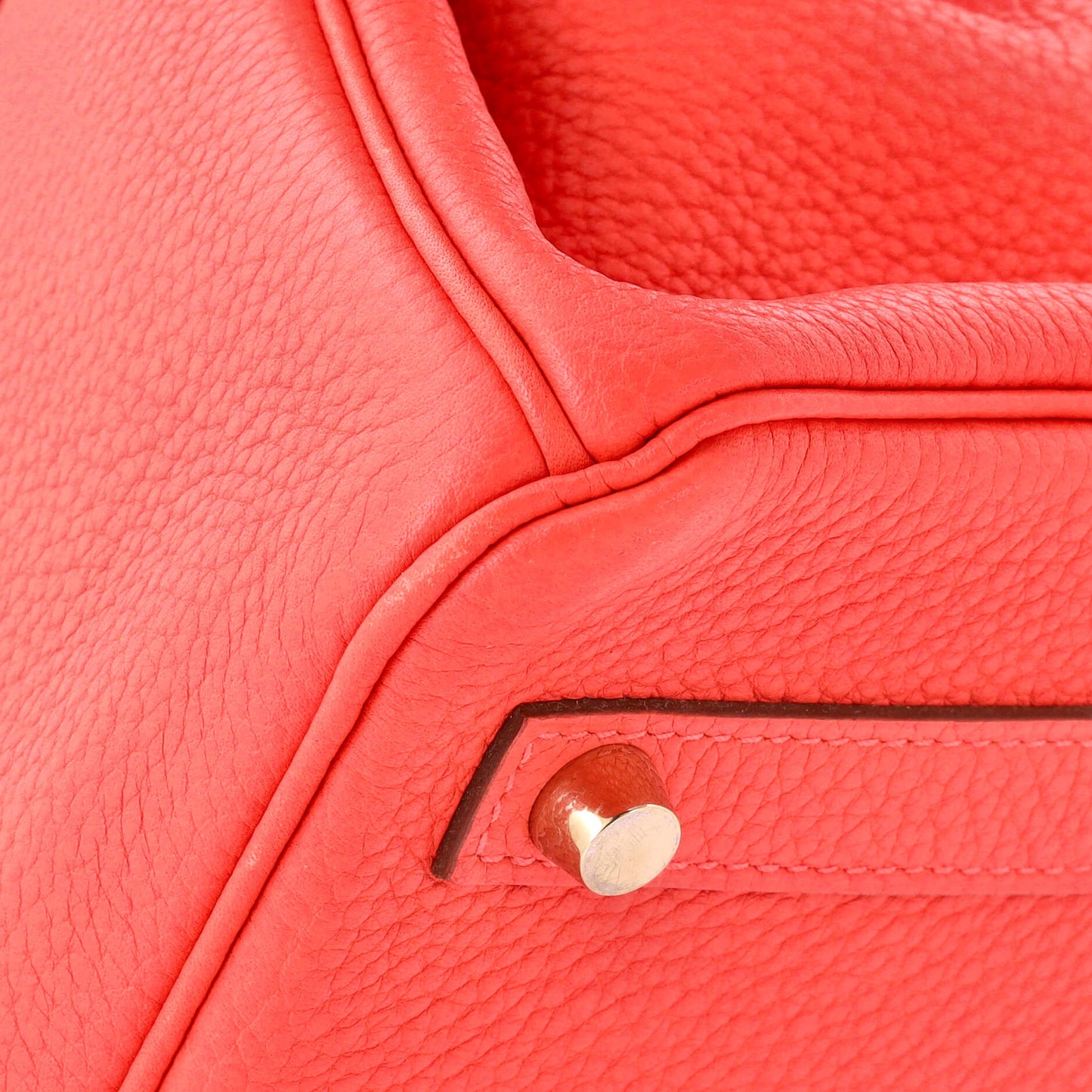 Birkin Handbag Rose Jaipur Clemence with Gold Hardware 30