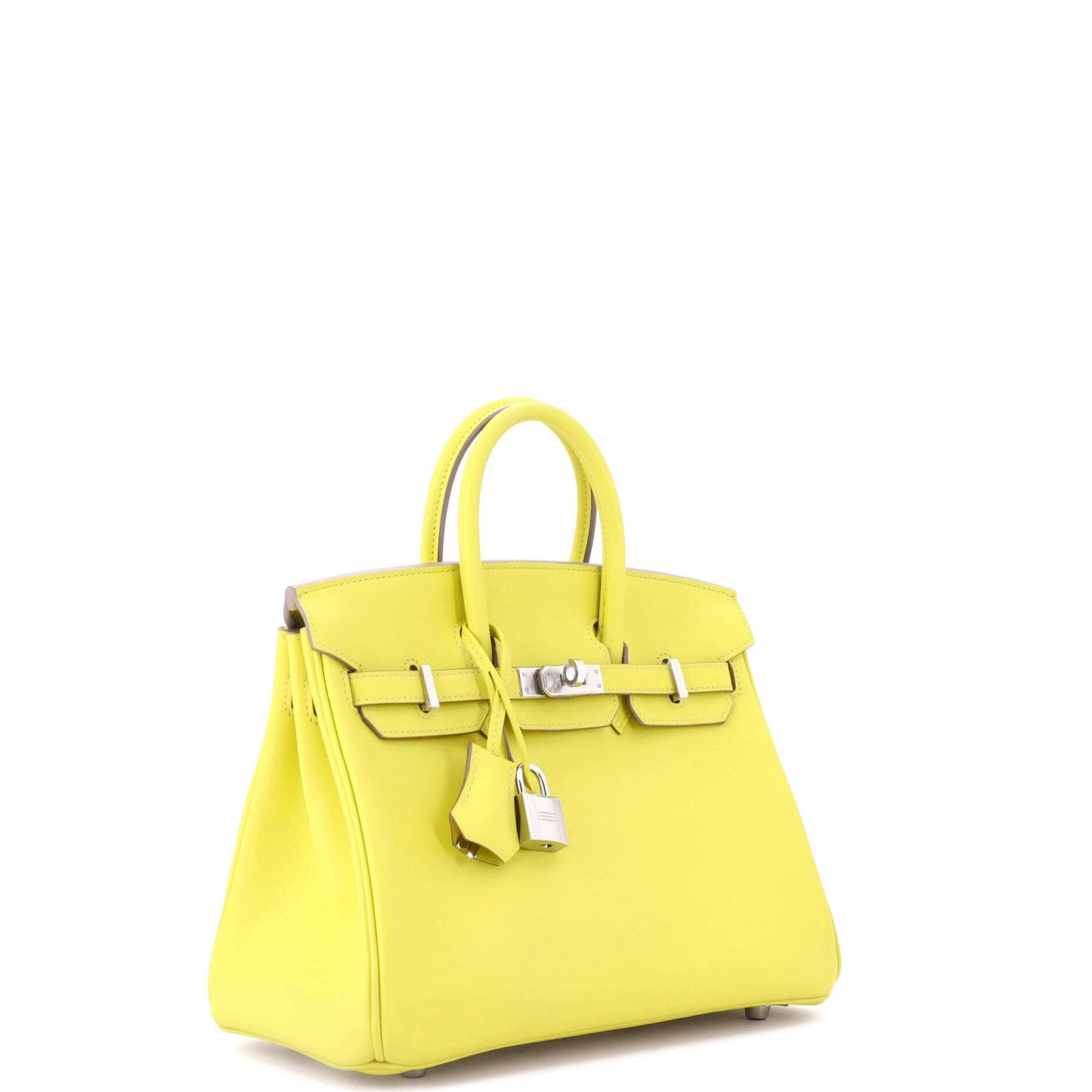 Birkin Handbag Lime Swift with Palladium Hardware 25