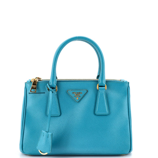 Galleria Double Zip Tote Saffiano Leather Small