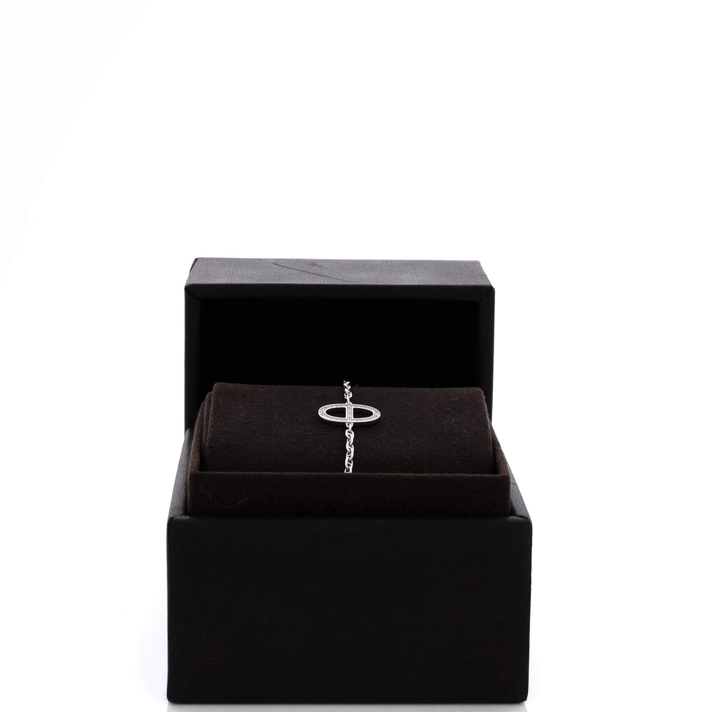 Chaine d'Ancre Contour Bracelet 18K White Gold with Diamonds