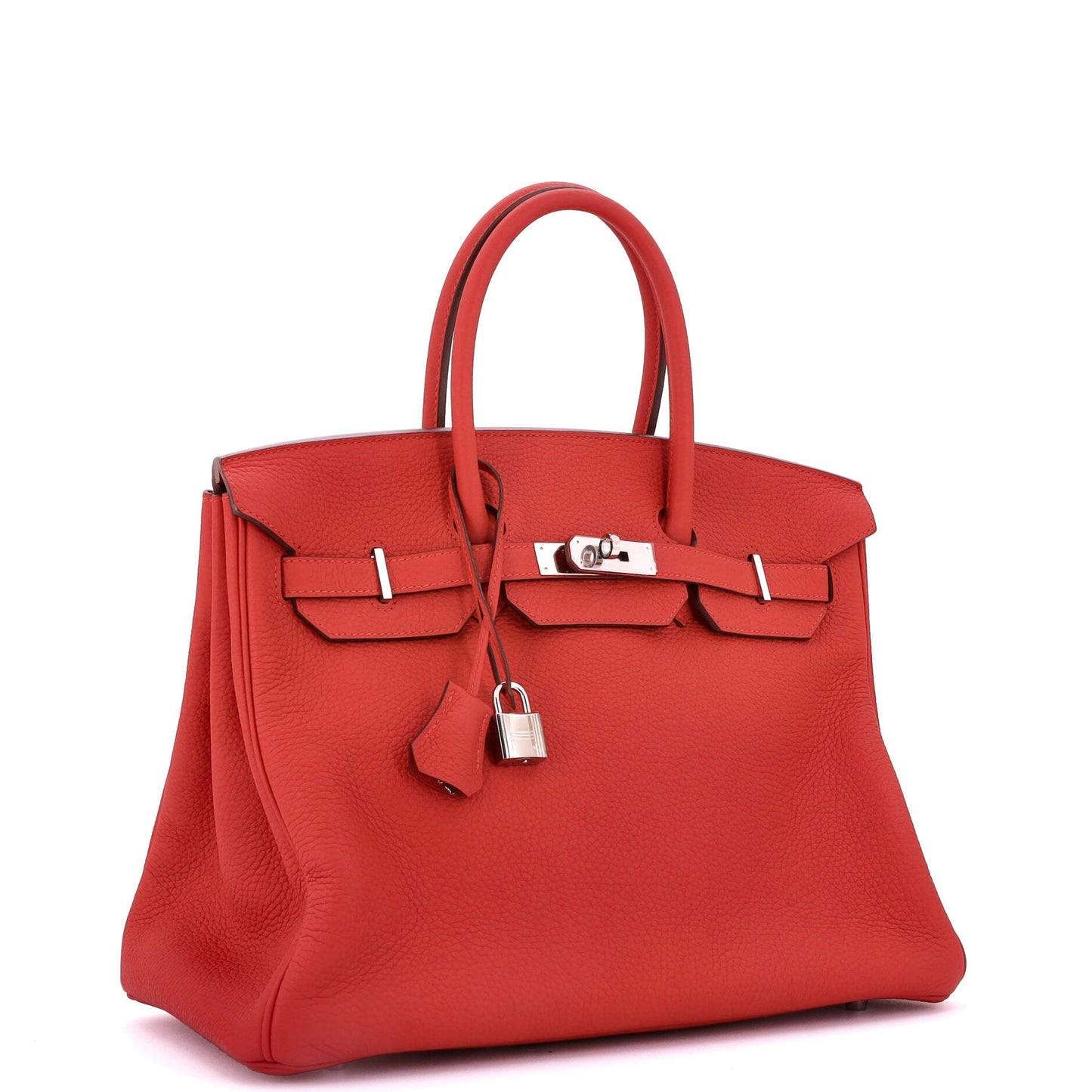 Birkin Handbag Rouge Pivoine Togo with Palladium Hardware 35