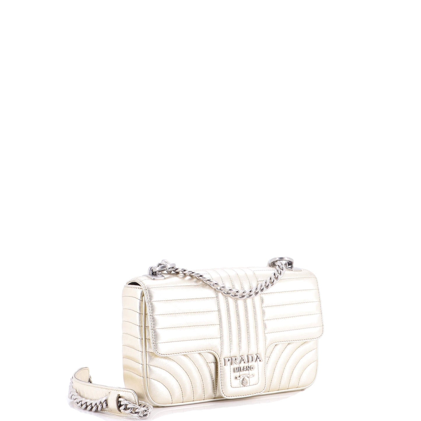 Chain Flap Shoulder Bag Diagramme Quilted Leather Medium